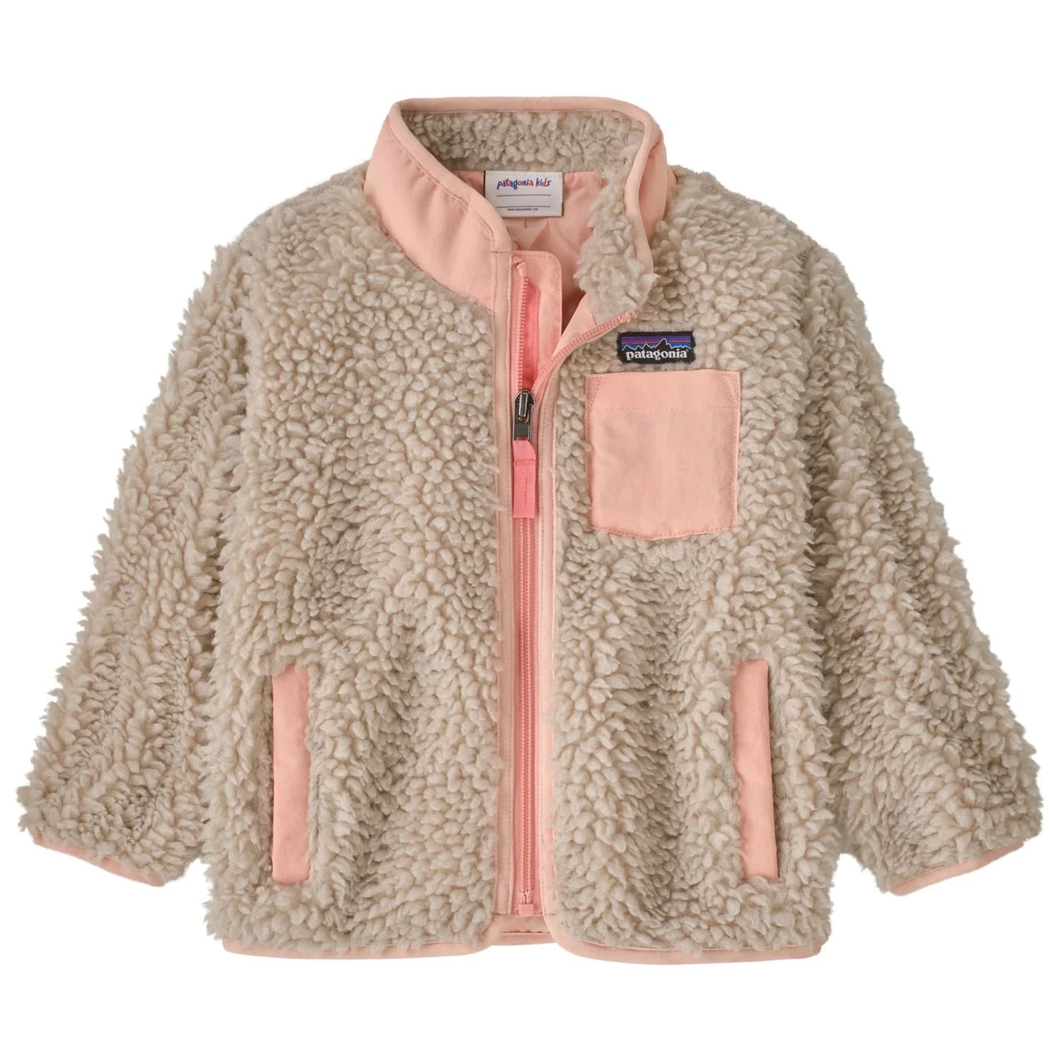 Детско поларено яке Patagonia Kid's Baby Retro-X Jacket Casual jacket - Natural / Sunlit Pink