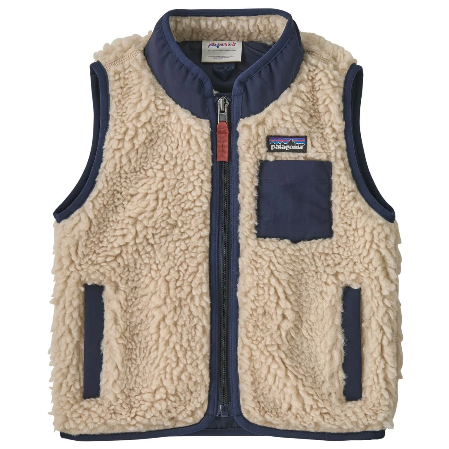 Детски поларен елек Patagonia Kid's Baby Retro-X Vest Fleece vest - Dark Natural / New Navy