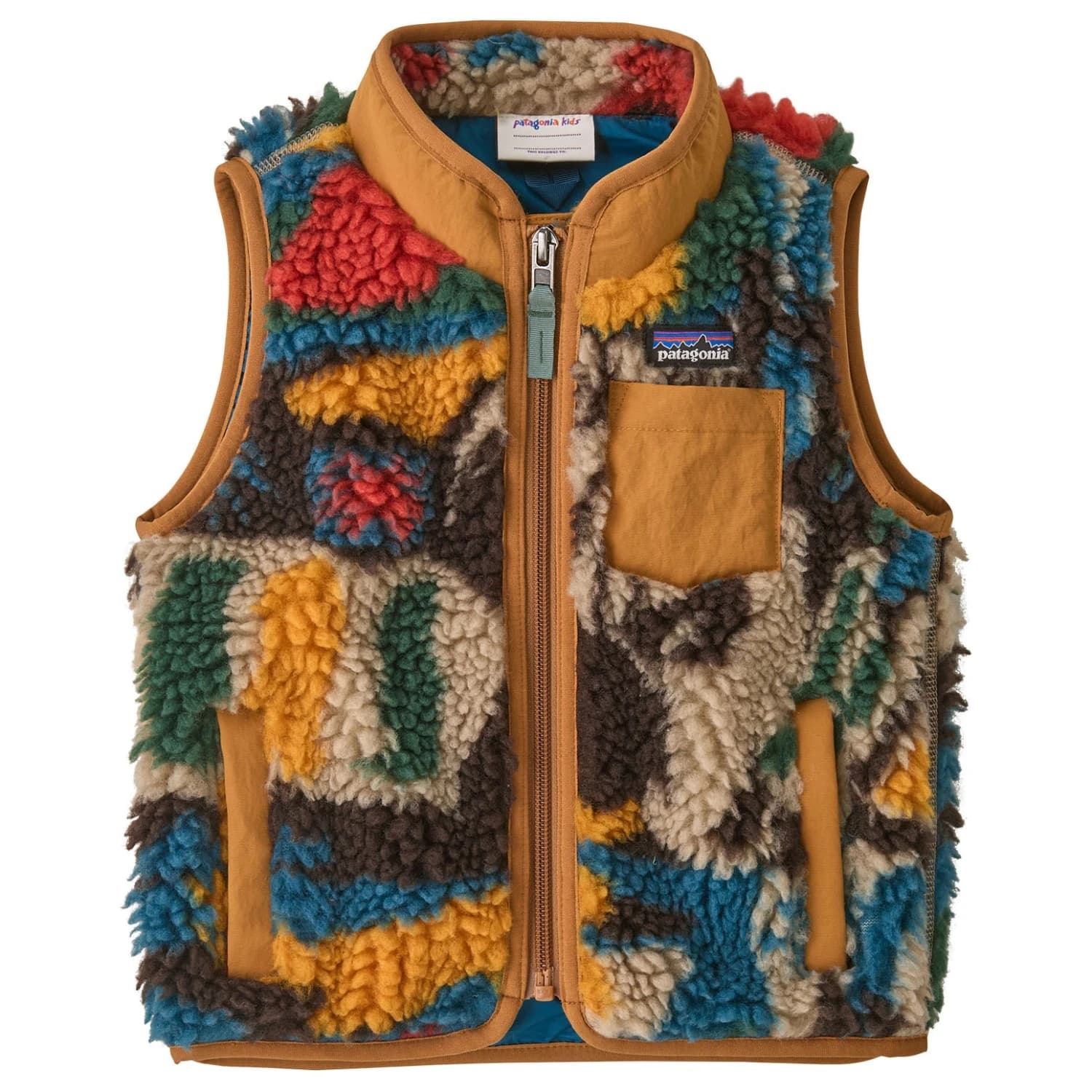 Детски поларен елек Patagonia Kid's Baby Retro-X Vest Fleece vest - Let's Chat More: Den Brown