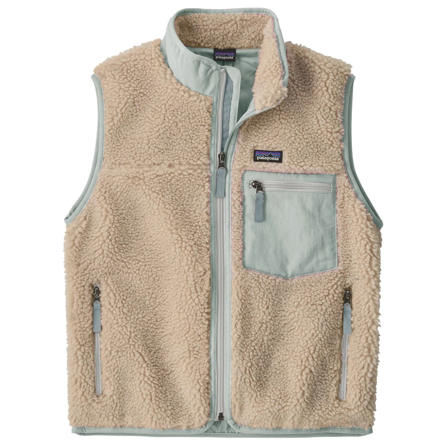 Детски поларен елек Patagonia Kid's Retro-X Vest Fleece vest - Natural / Virtually Blue