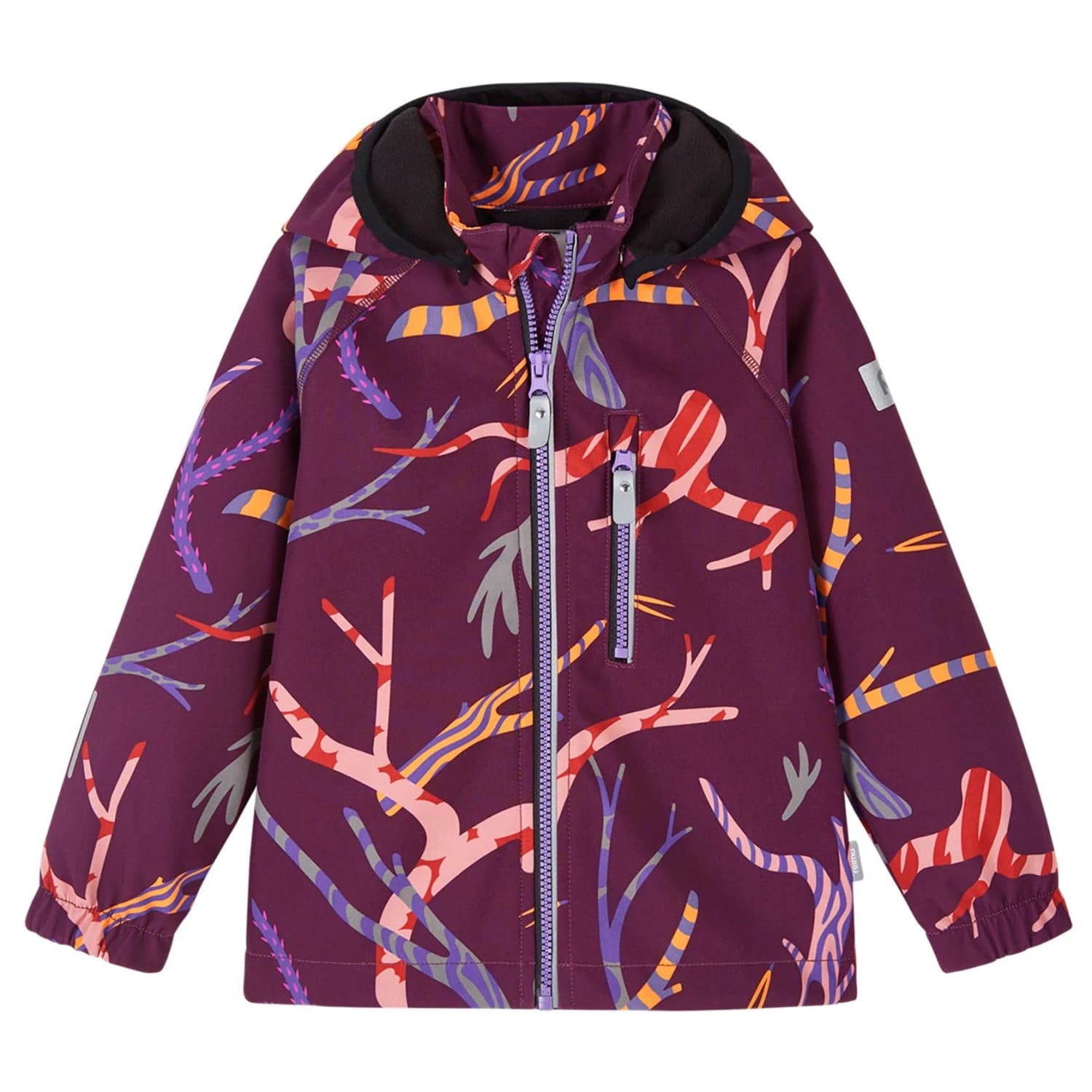 Детско софтшел яке Reima Kid's Vantti Softshell jacket - Deep Purple AOP