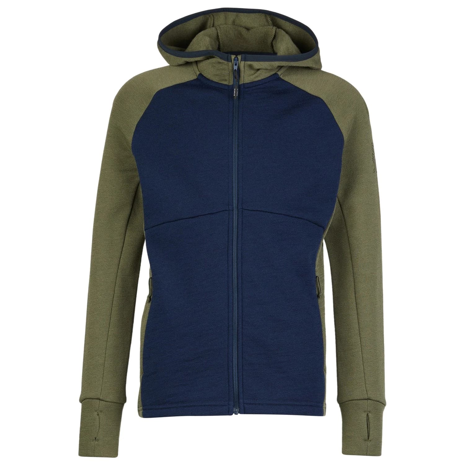 Детско вълнено яке Stoic Kid's MerinoFleece240 StorforsSt. Zip Hoody Merino hoodie - Olive Green / Navy
