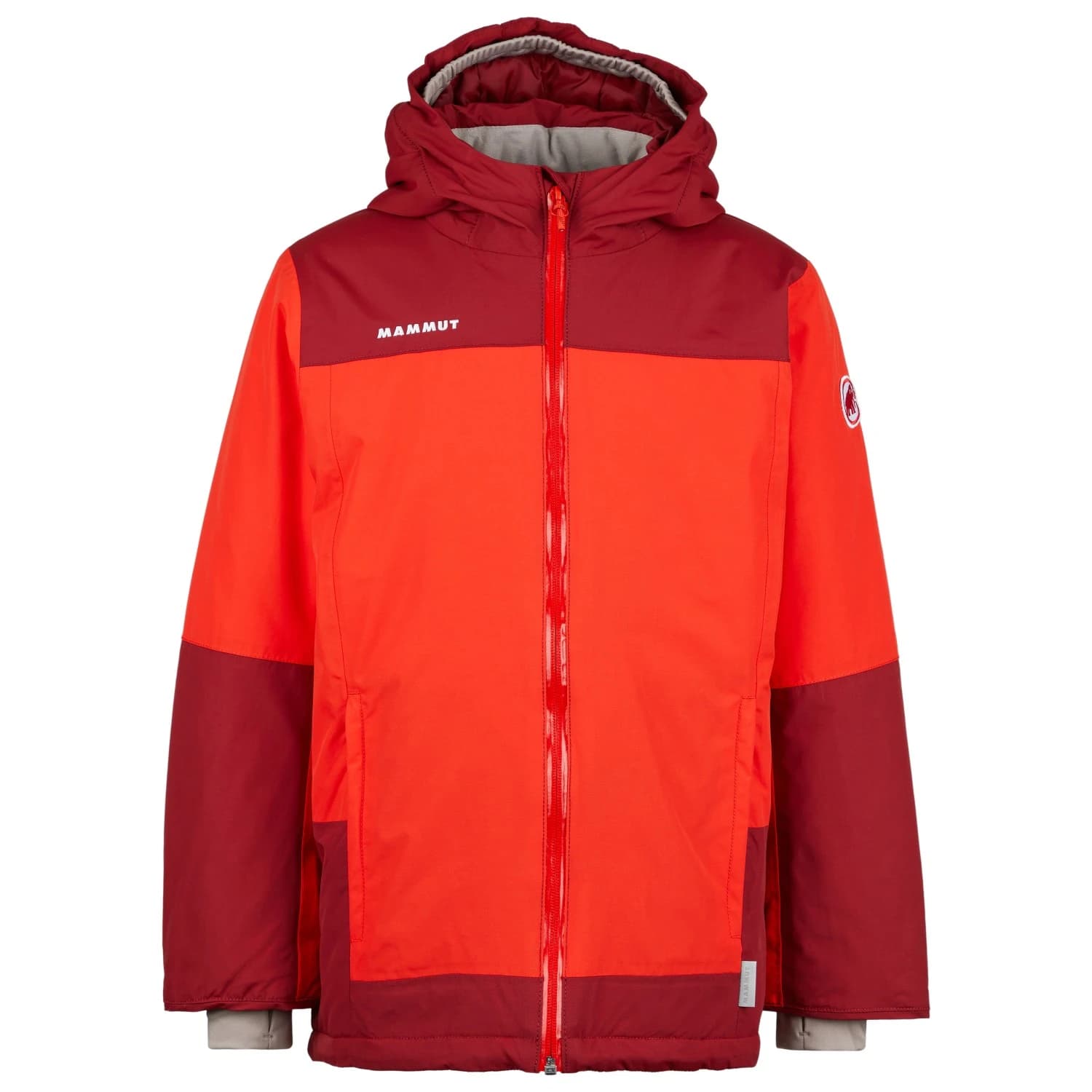 Детско водоустойчиво яке Mammut Kid's Treeline Hardshell Thermo Hooded Jacket Waterproof jacket - Mammut Red / Dark Mammut Red