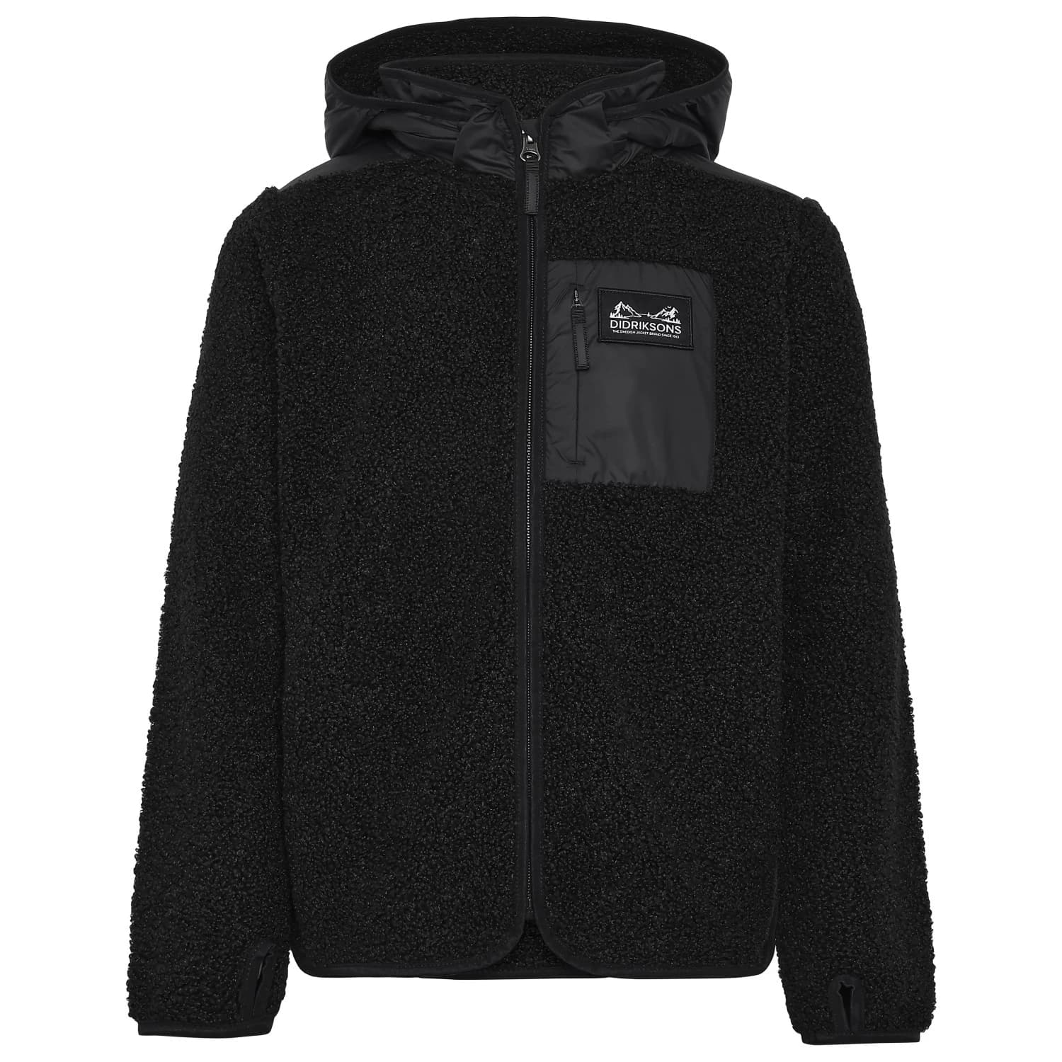 Детско поларено яке Didriksons Kid's Exa Full Zip 3 Fleece jacket - Black