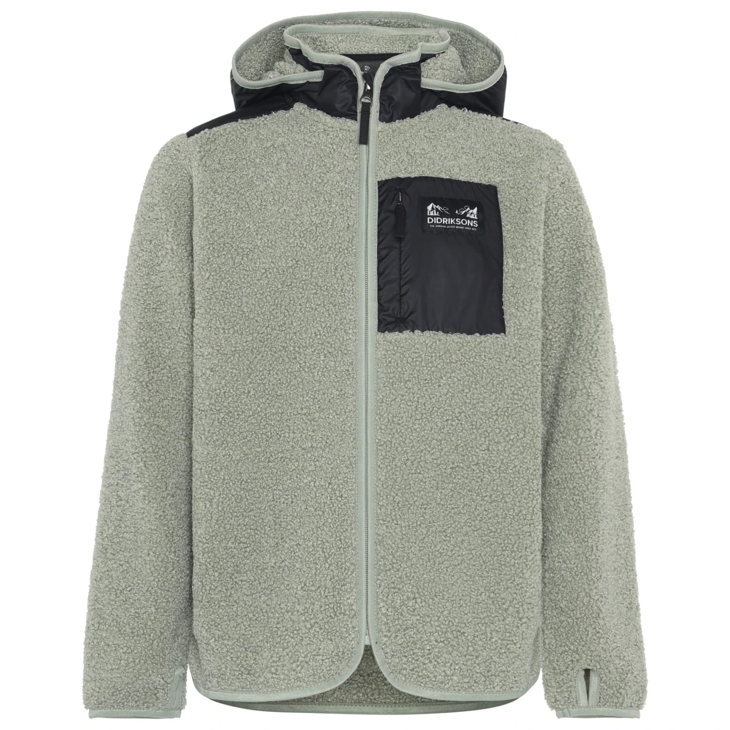 Детско поларено яке Didriksons Kid's Exa Full Zip 3 Fleece jacket - Wilted Leaf