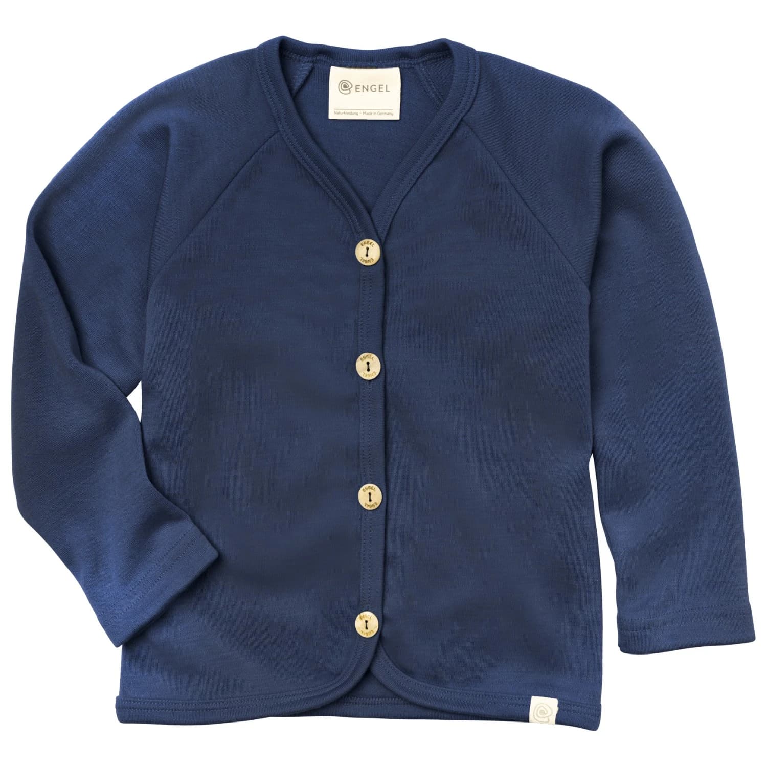 Детско вълнено яке Engel Kid's Cardigan Cardigan - Marine