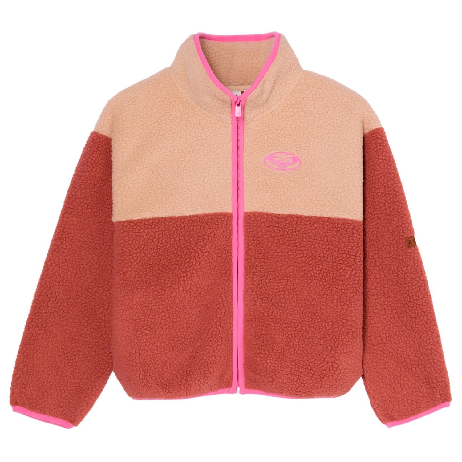 Детско поларено яке Roxy Kid's For The Homies Fleece jacket - Pebble