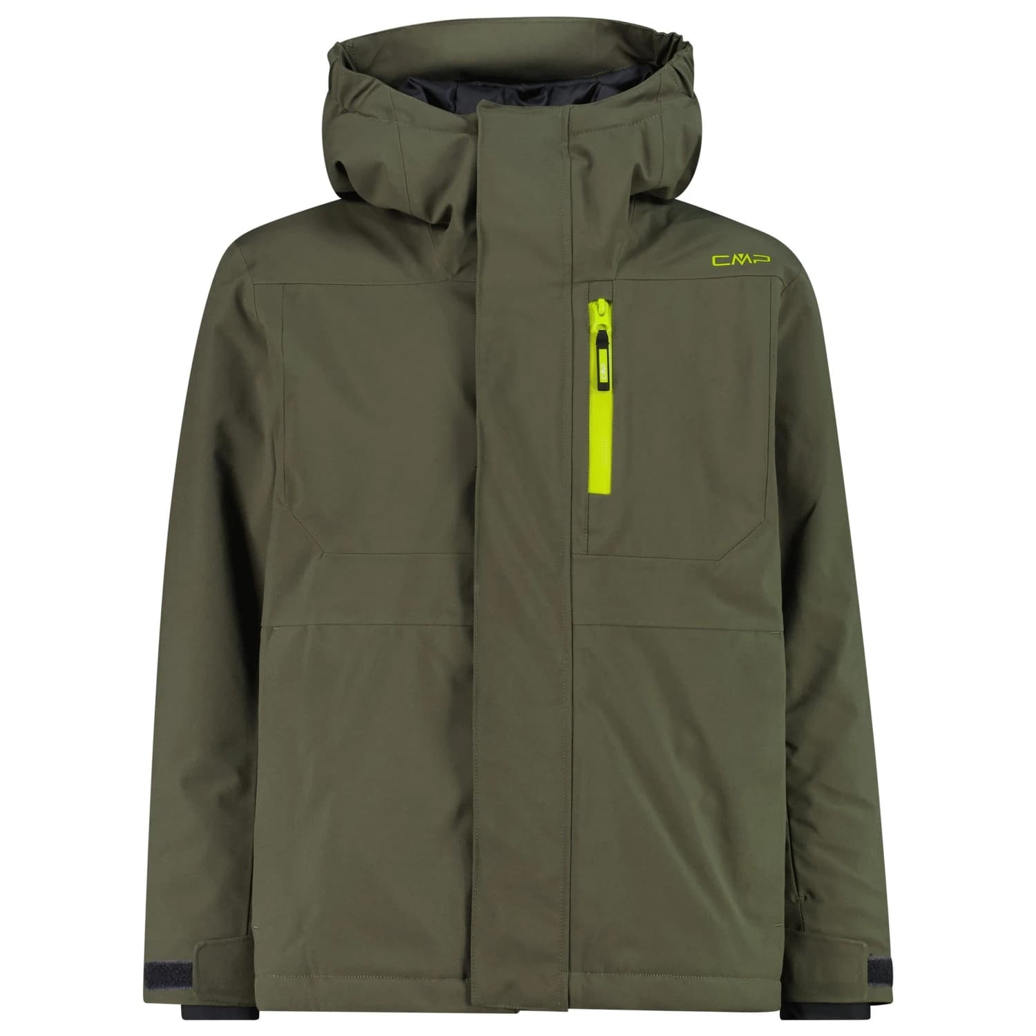 Детско ски яке CMP Kid's Jacket Fix Hood Ski jacket - Olive