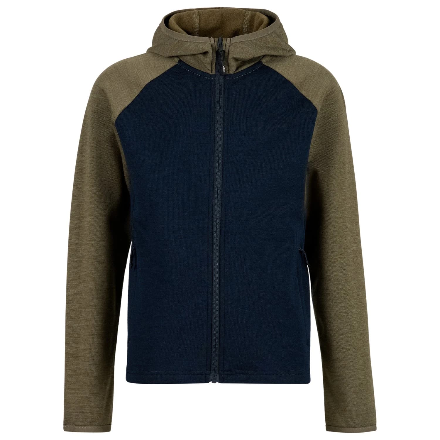 Детско вълнено яке Stoic Kid's MerinoFleece270 KuolpaLightSt. Zip Hoody Merino hoodie - Olive Green / Dark Navy