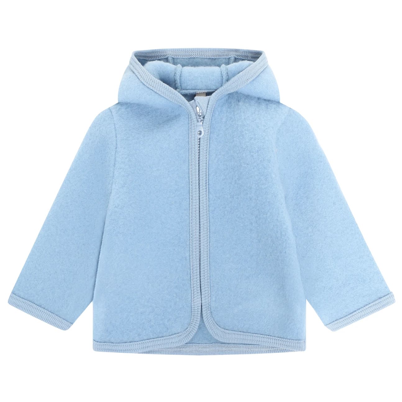 Детско вълнено яке Huttelihut Kid's Jacket Wool Fleece with Hood Merino jacket - Windward Blue