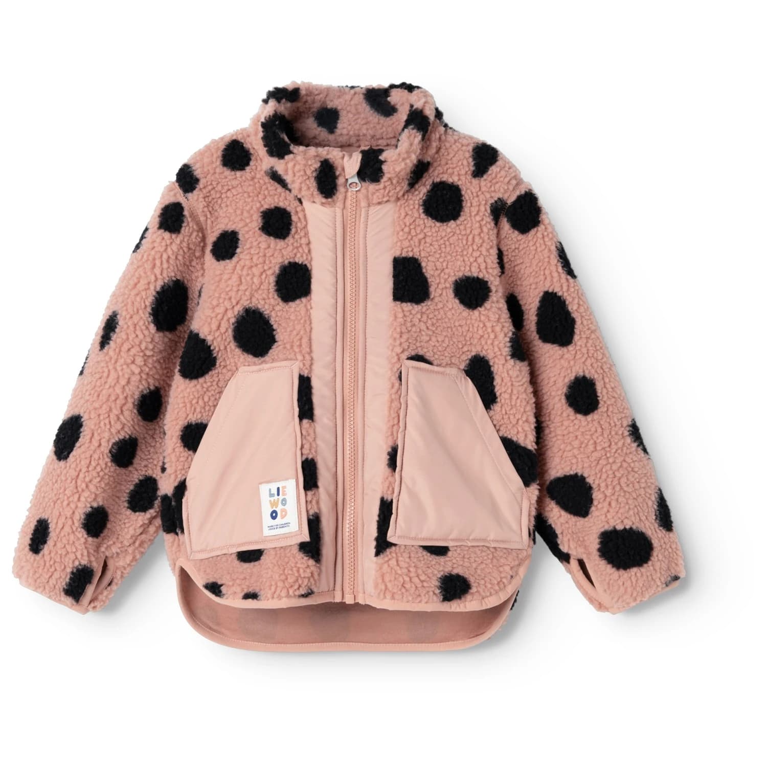 Детско поларено яке LIEWOOD Kid's Noam Pile Jacket Fleece jacket - Mega Leo Spot / Pale Tuscany
