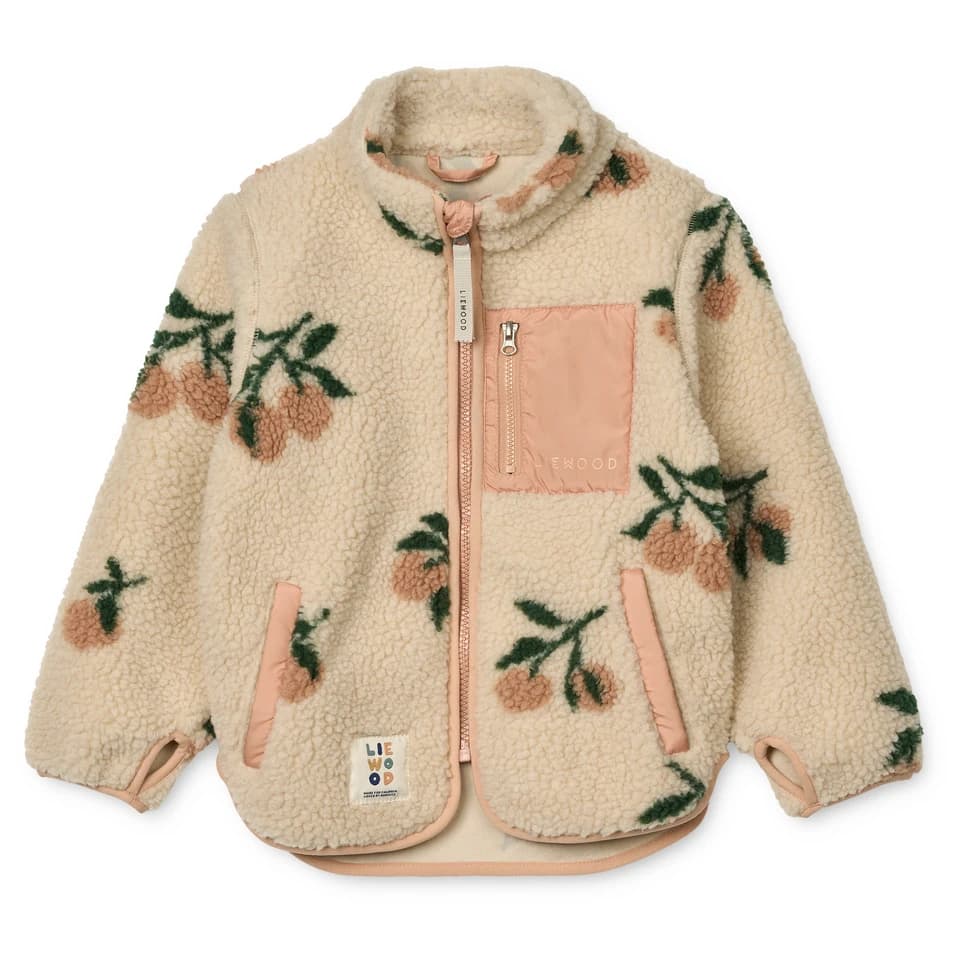 Детско поларено яке Liewood Kid's Nolan Pile Jacket Fleece jacket - Peach / Sea Shell