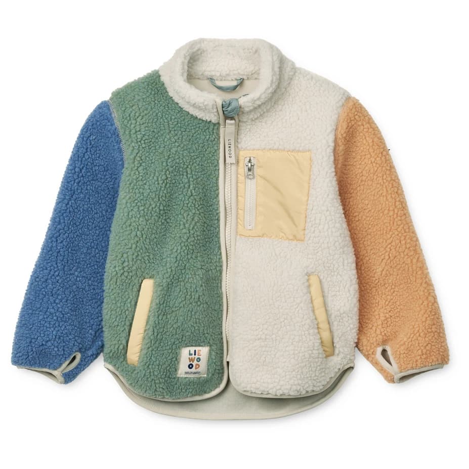 Детско поларено яке LIEWOOD Kid's Nolan Pile Jacket Fleece jacket - Peppermint Multi Mix