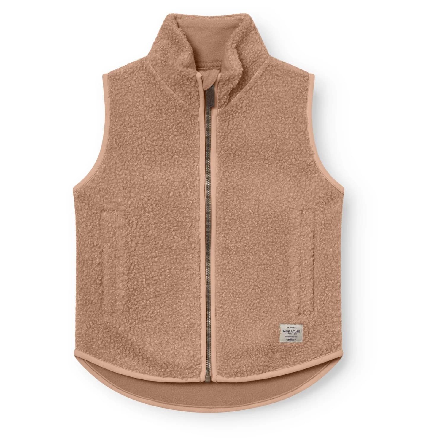 Детски поларен елек Mini A Ture Kid's Matbattal Vest Fleece vest - Cinnamon Swirl