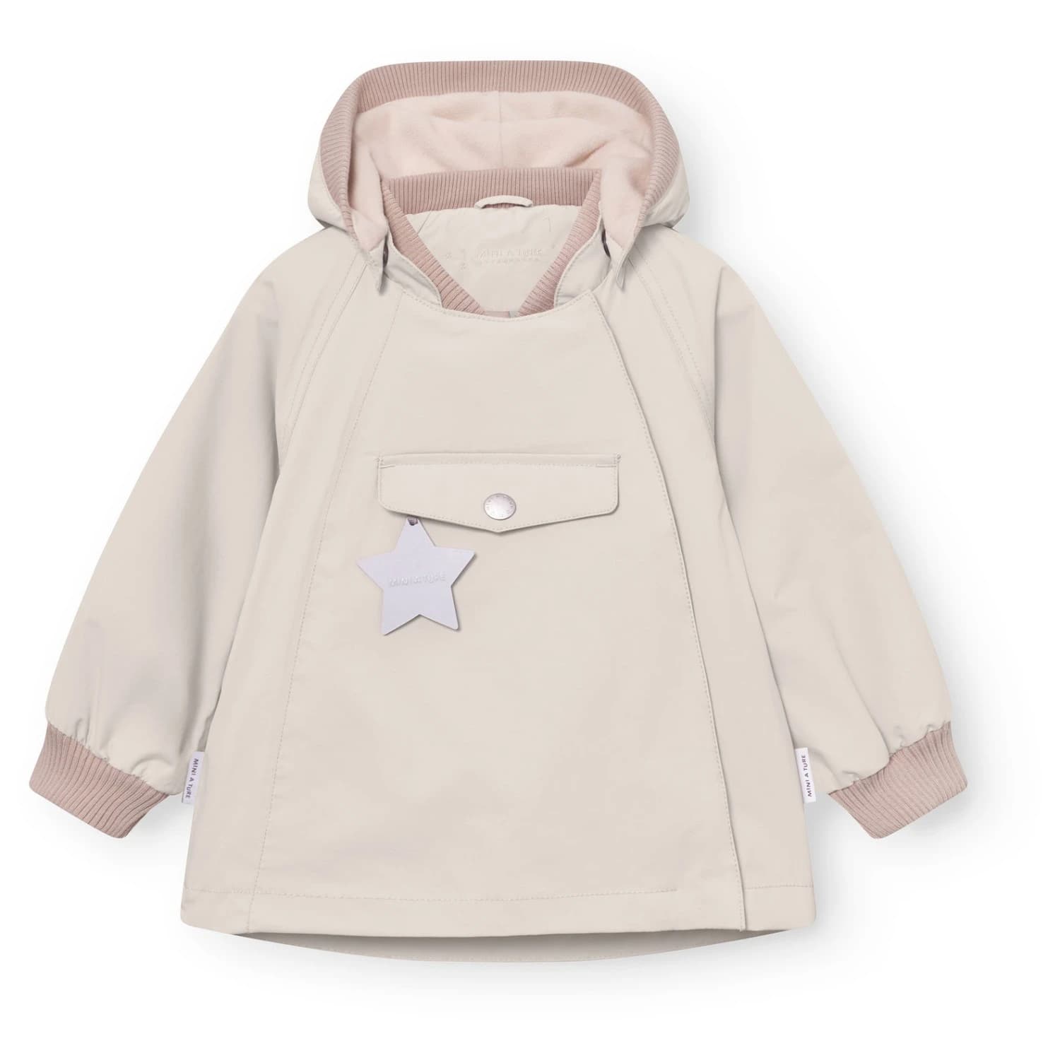Детско водоустойчиво яке Mini a ture Kid's Matwai Fleece Lined Jacket Waterproof jacket - Sandshell