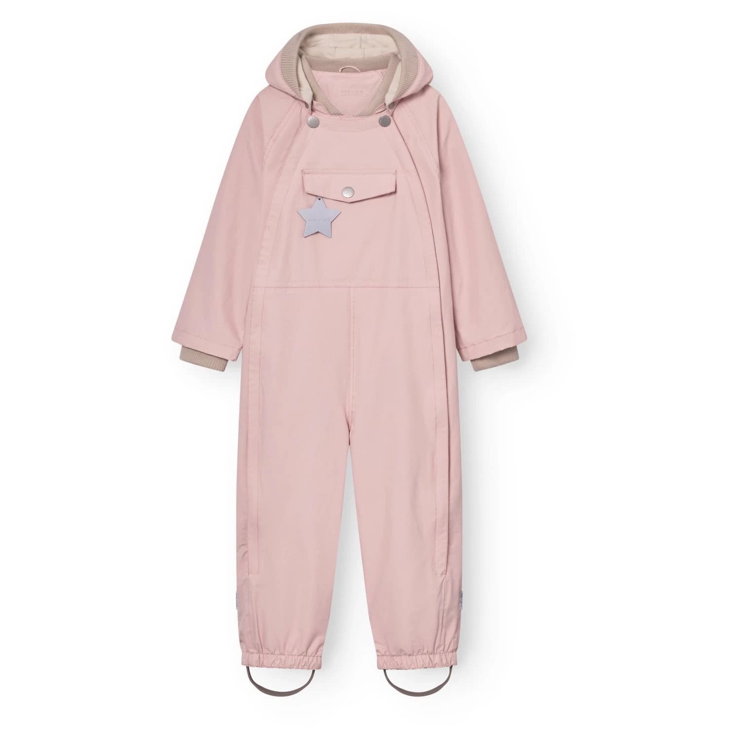 Детски софтшел гащеризони Mini A Ture Kid's Matwisto Fleece Lined Coverall Overall - Rose Smoke