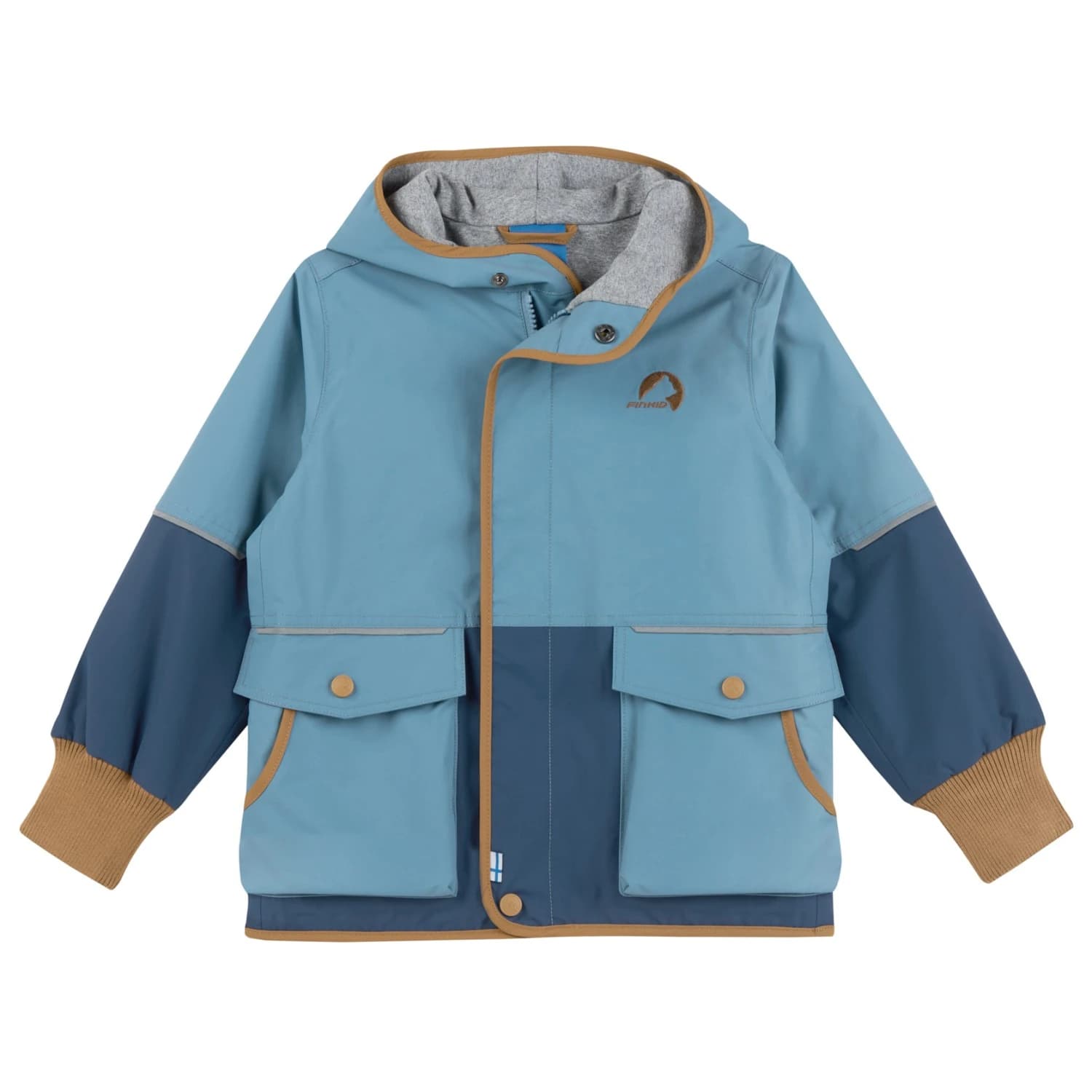 Детско водоустойчиво яке Finkid Kid's Kiva Move Waterproof jacket - Dove / Almond