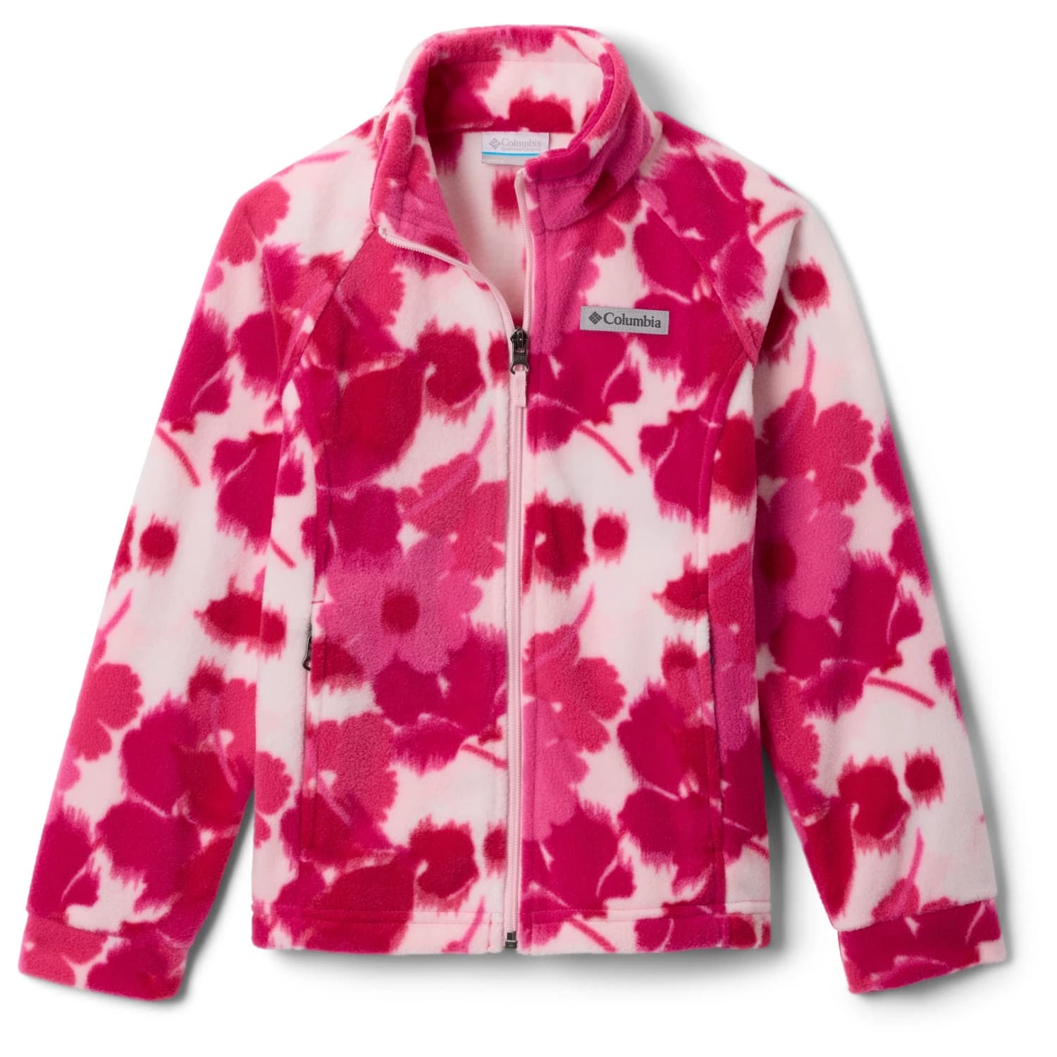 Детско поларено яке Columbia Kid's Benton Springs II Printed Fleece Fleece jacket - Pink Ice Ikatbloom