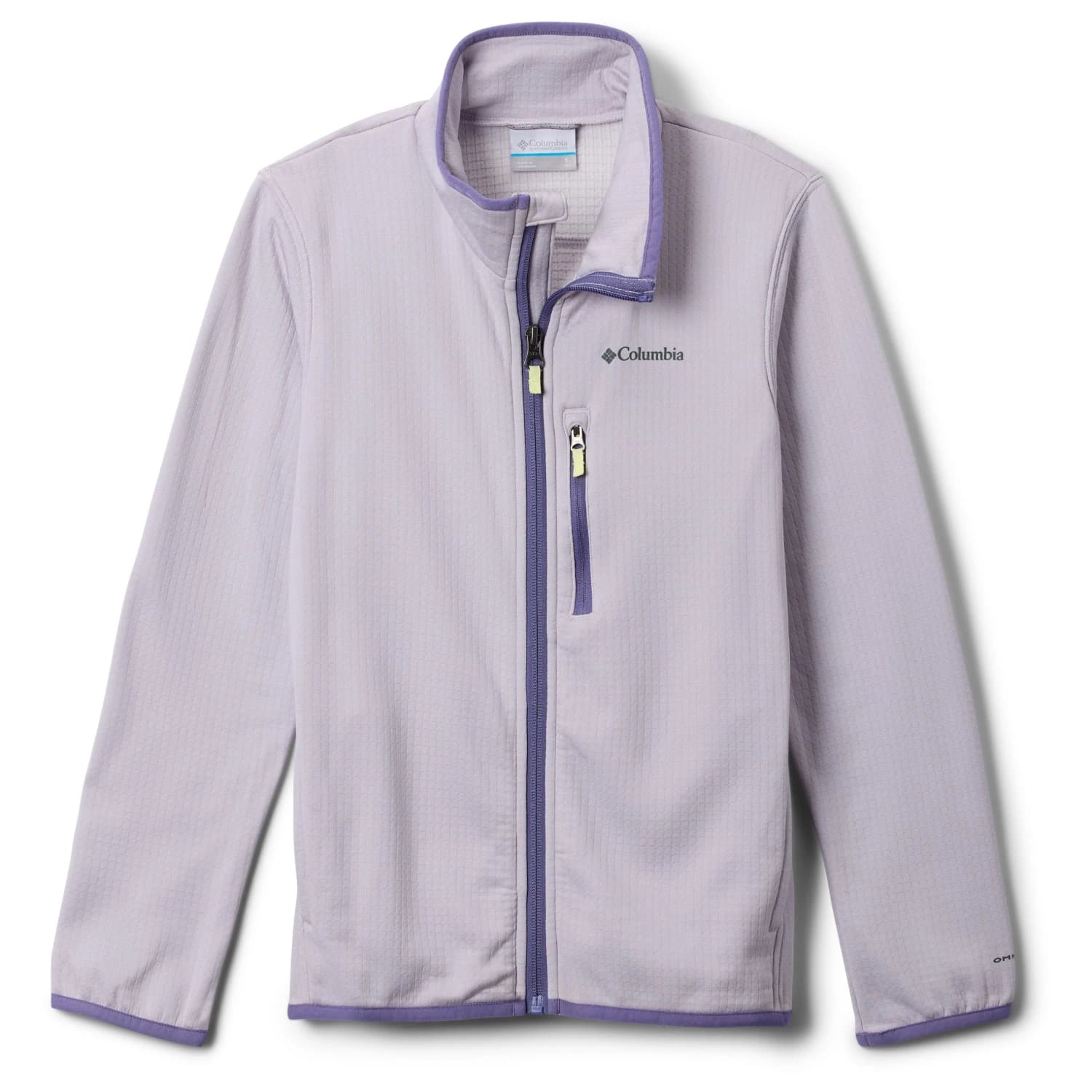 Детско поларено яке Columbia Kid's Essential Hike Grid Fleece Full Zip Fleece jacket - Lavender Pearl