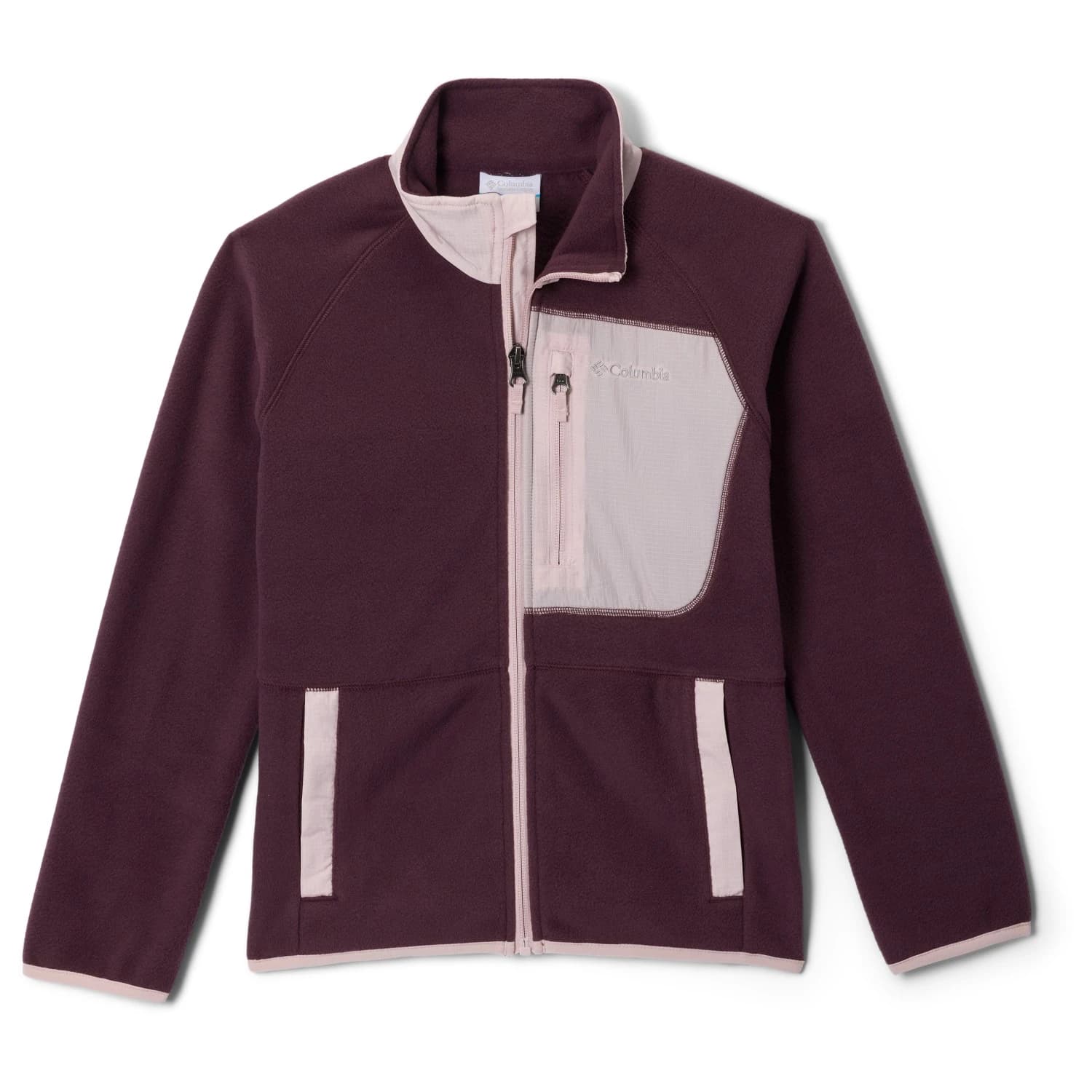 Детско поларено яке Columbia Kid's Fast Trek V Full Zip Fleece jacket - Moonvista / Mineral Pink