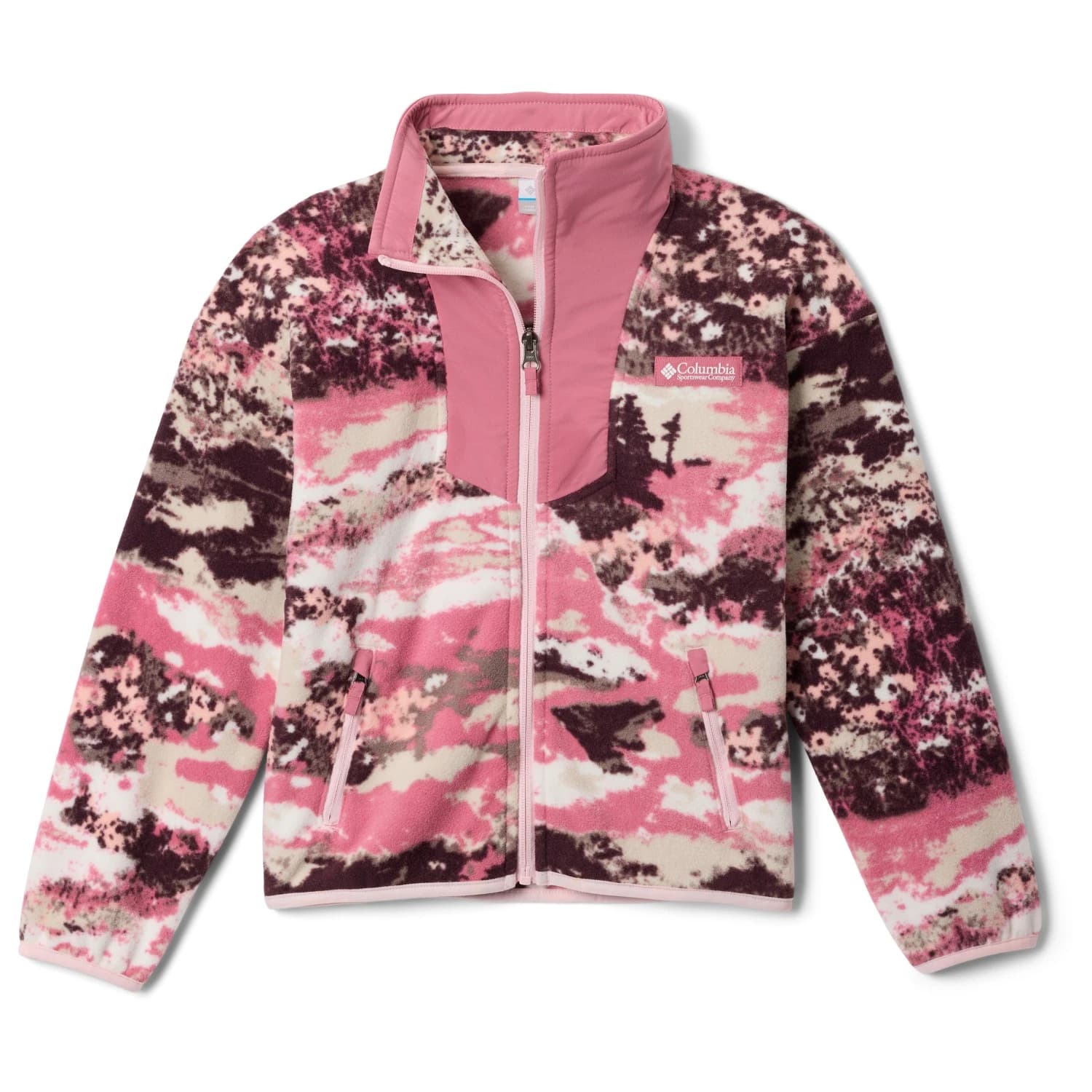 Детско поларено яке Columbia Kid's Sequoia Grove Printed Full Zip Fleece Fleece jacket - Rosette Fieldaze / Rosette