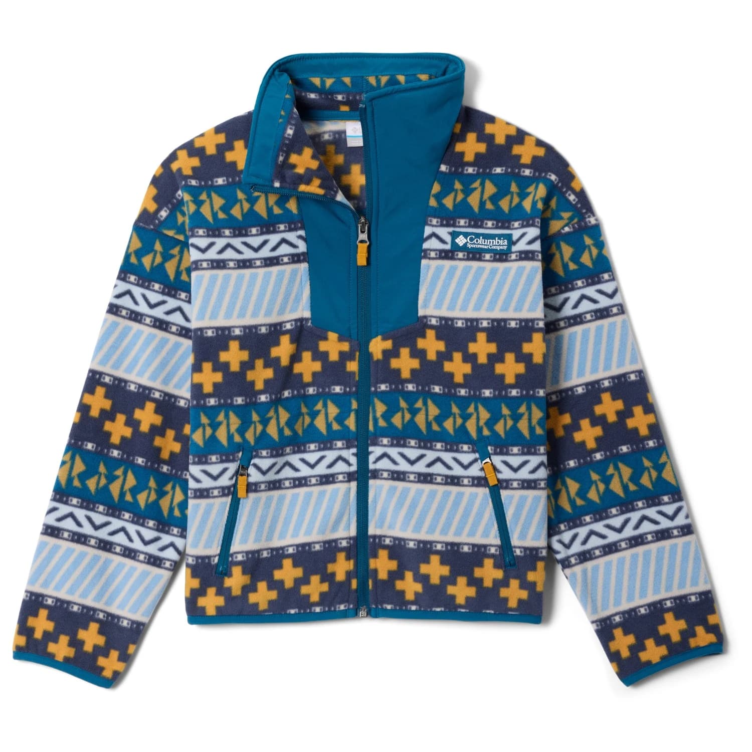 Детско поларено яке Columbia Kid's Sequoia Grove Printed Full Zip Fleece Fleece jacket - Phoenix Blue / Wizard Island