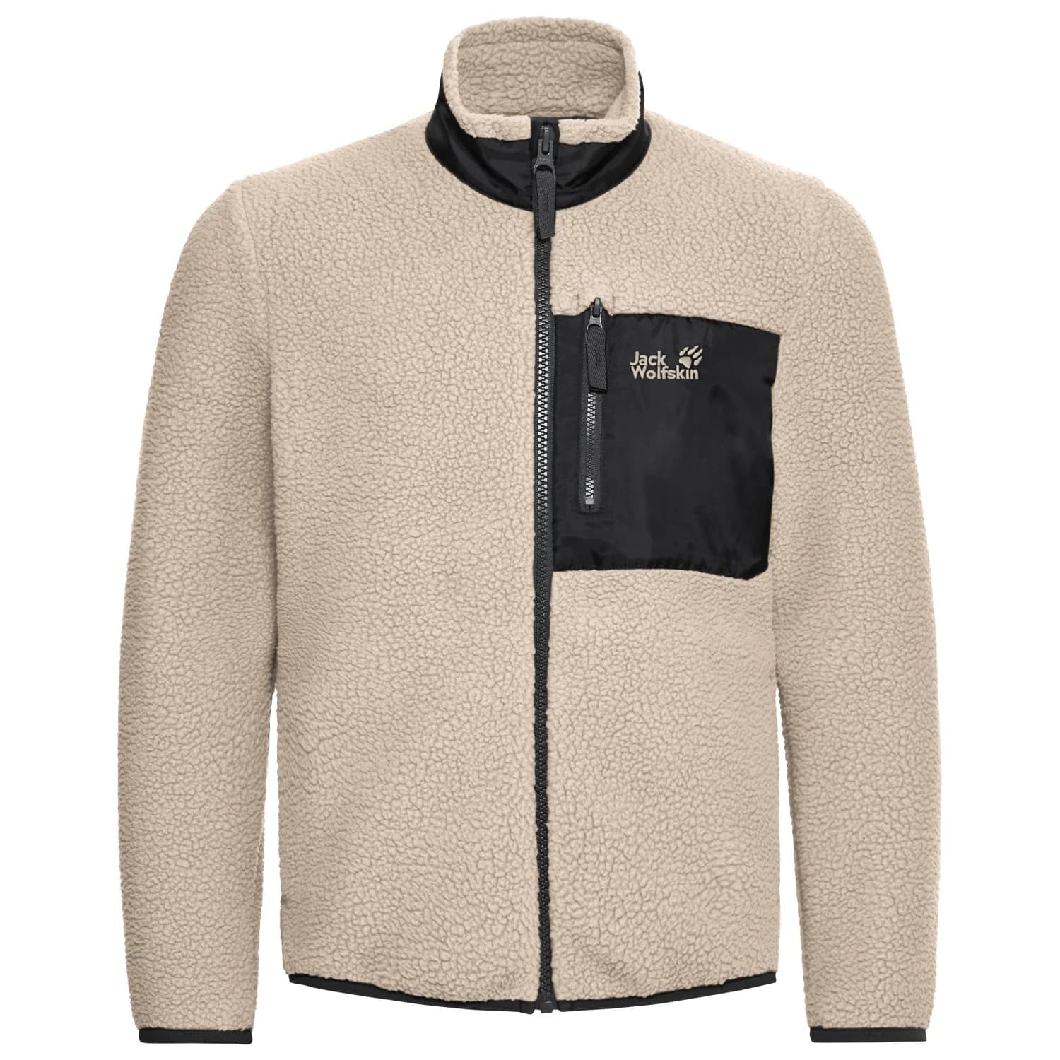 Детско поларено яке Jack Wolfskin Kid's Lite Curl Fullzip Fleece jacket - Oyster
