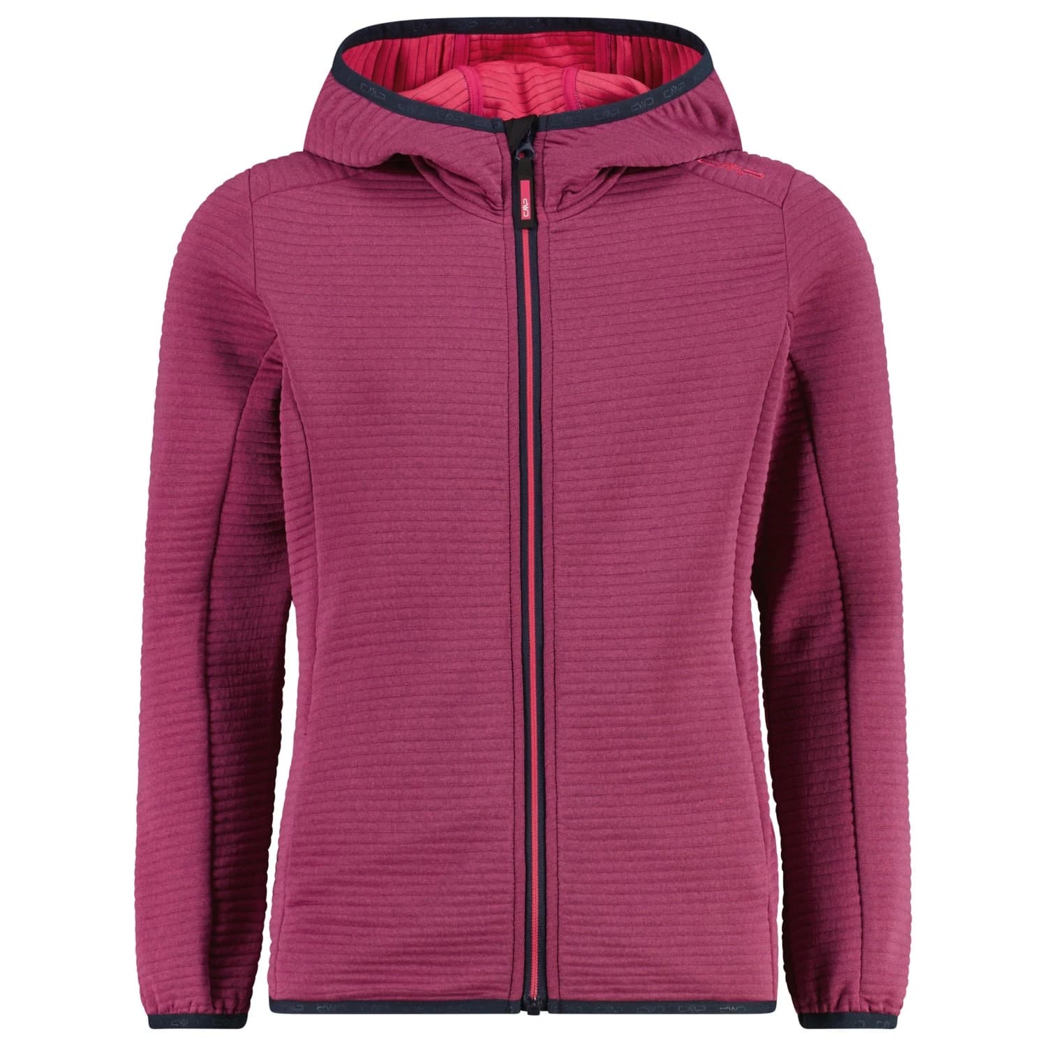 Поларено яке CMP Girl's Fix Hood Jacket Fleece jacket - Magenta Melange