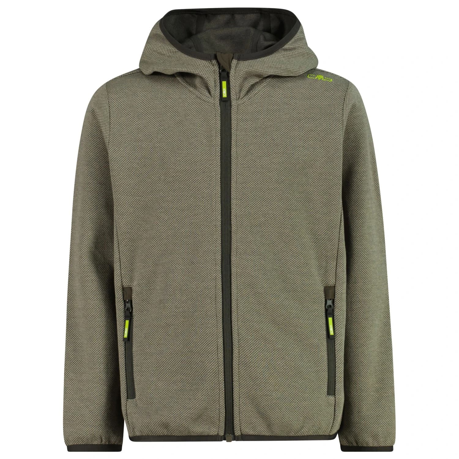 Детско поларено яке CMP Kid's Jacket Fix Hood Fleece jacket - Sage / Pine