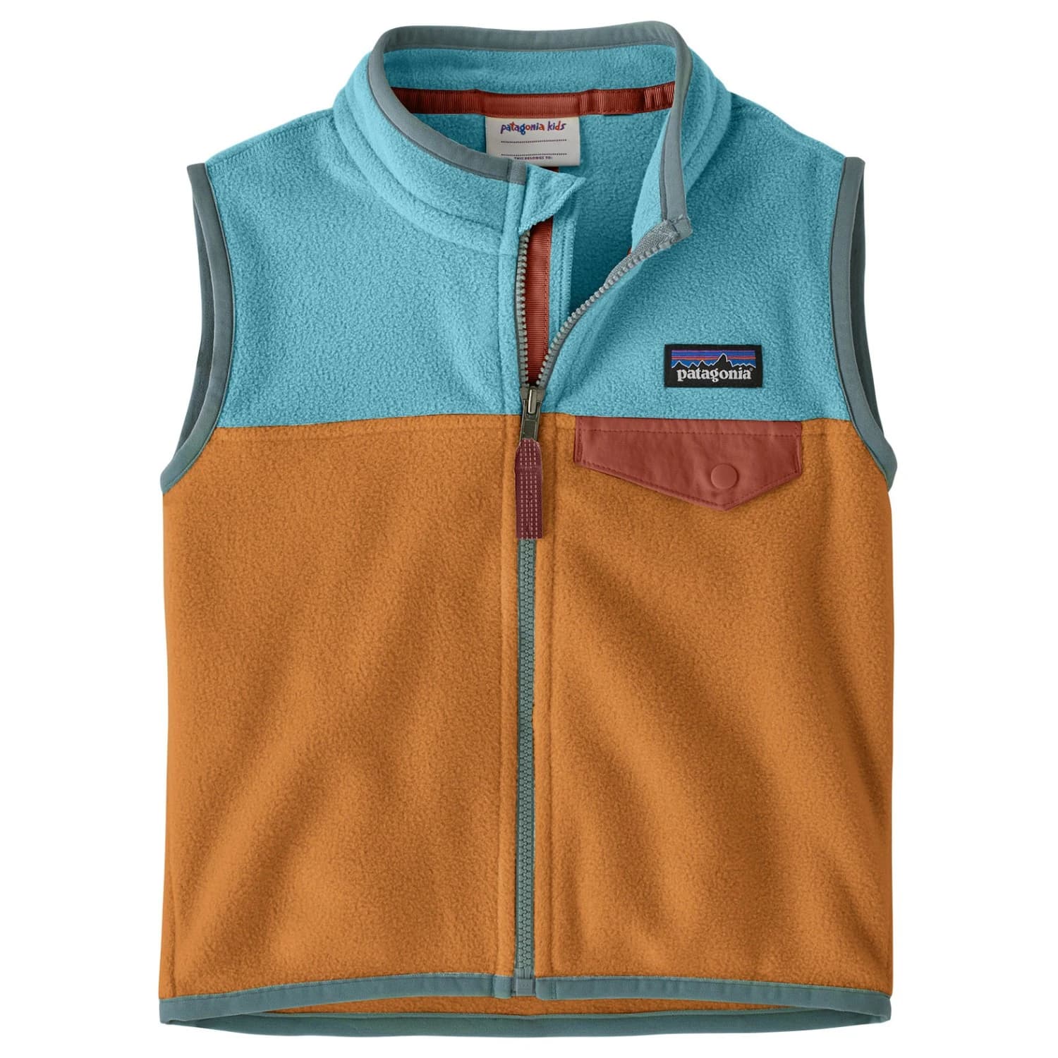 Поларен елек Patagonia Baby's Micro D Snap-T Vest Fleece vest - Cinnamon Brown