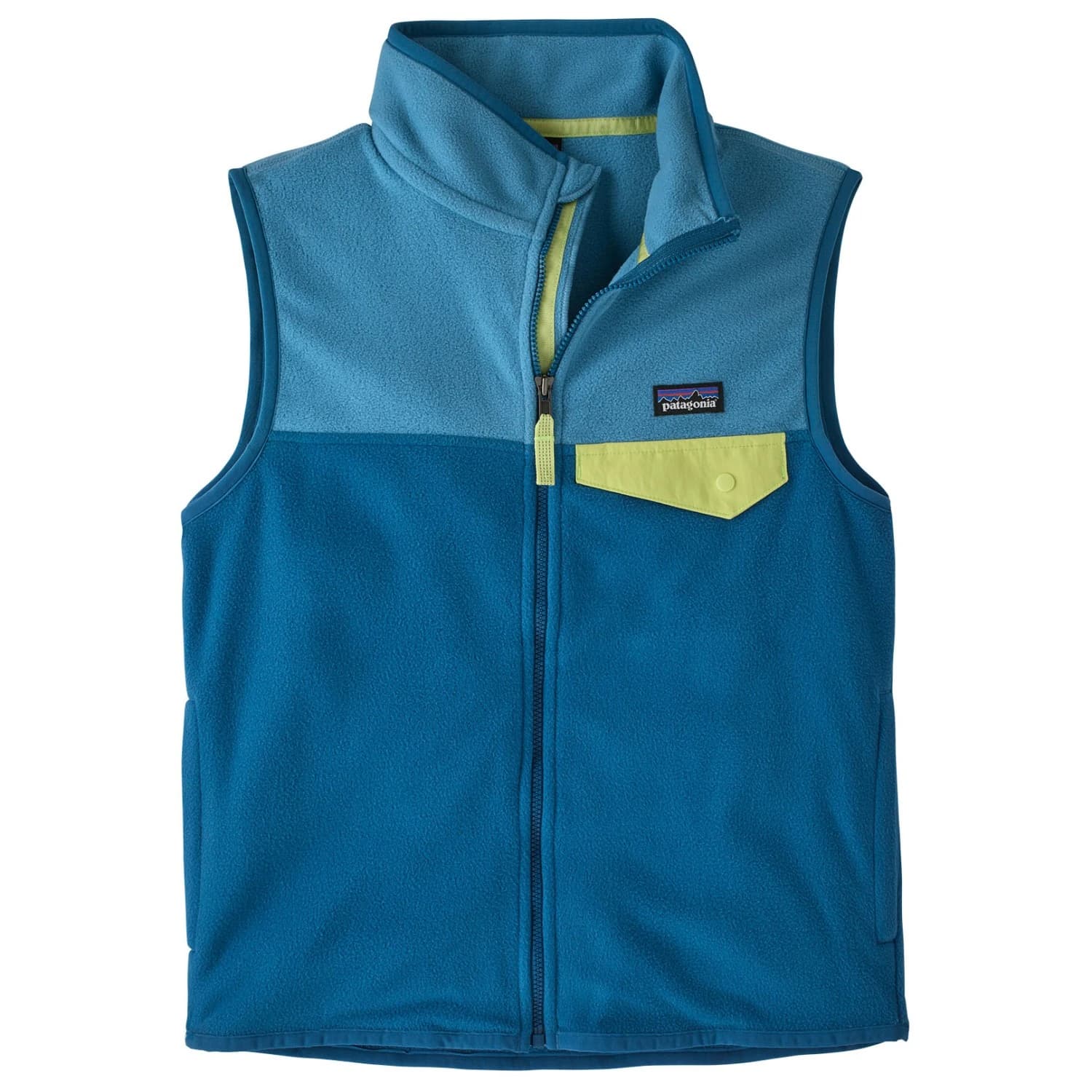 Детски поларен елек Patagonia Kid's Micro D Snap-T Vest Fleece vest - Aquatic Blue