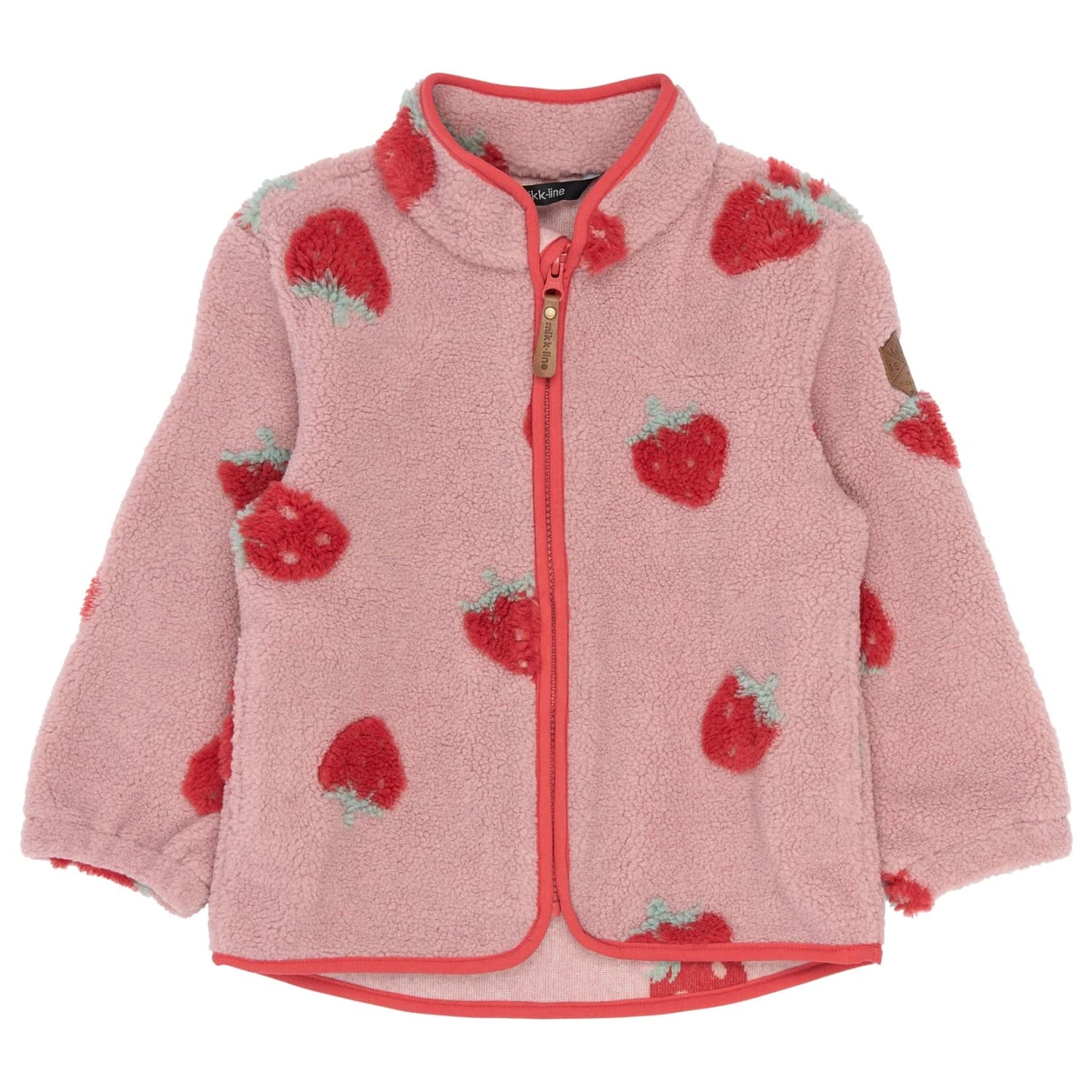 Детско поларено яке Mikk-Line Kid's Teddy Jacket 3D Fleece jacket - Strawberry AOP