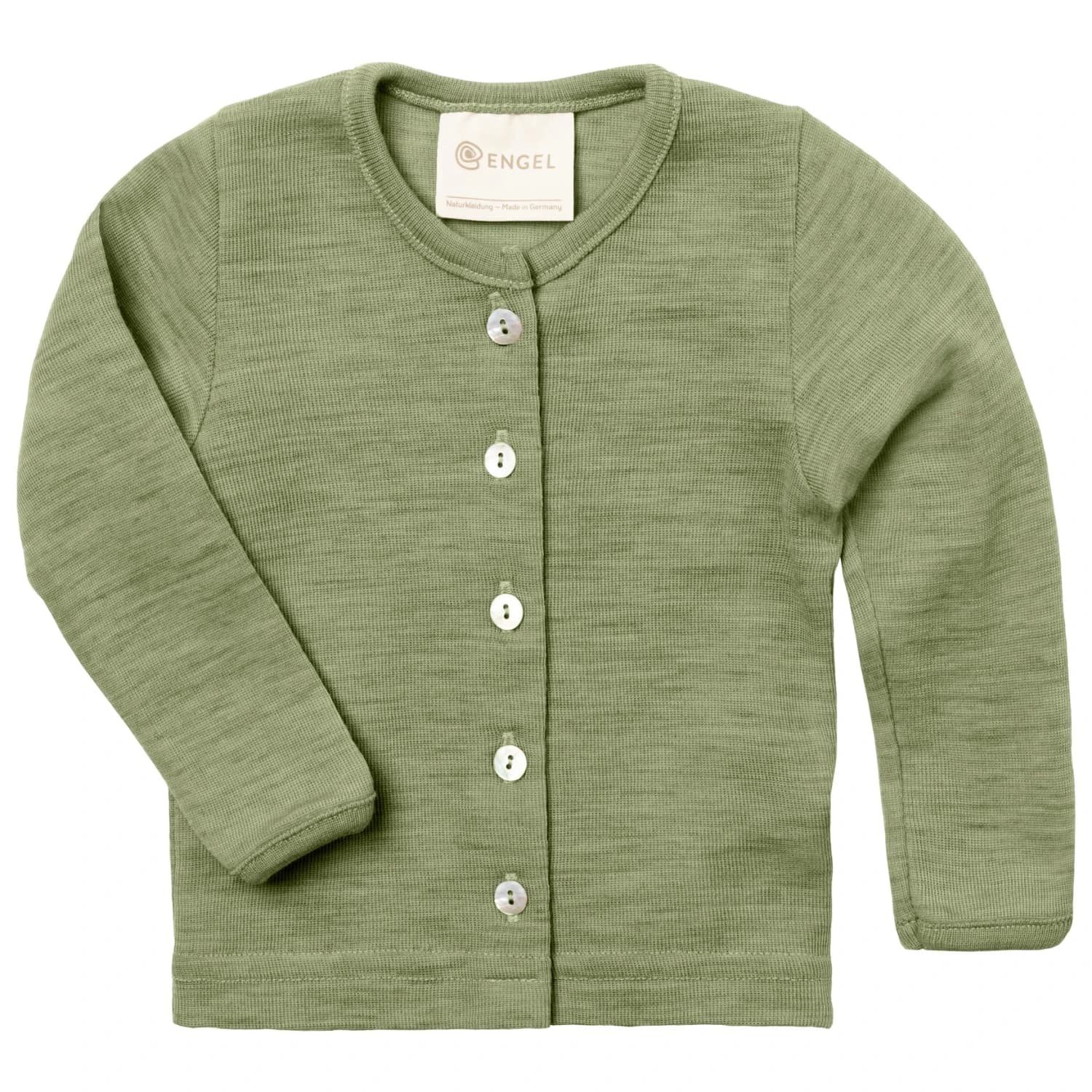 Вълнено яке Engel Baby-Cardigan Wool Cardigan - Salbeigrün Melange