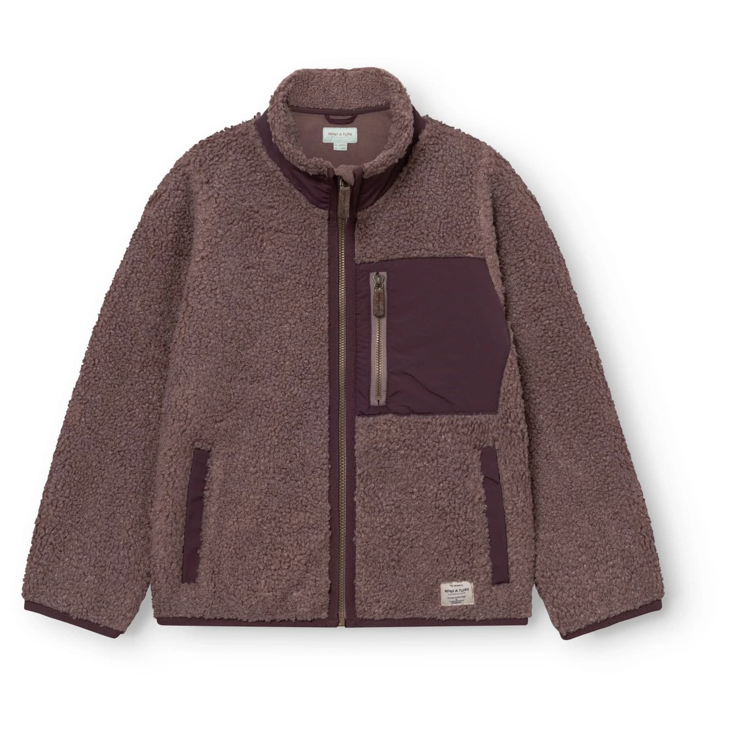 Детско поларено яке Mini A Ture Kid's Matalinur Fleece jacket - Peppercorn Plum