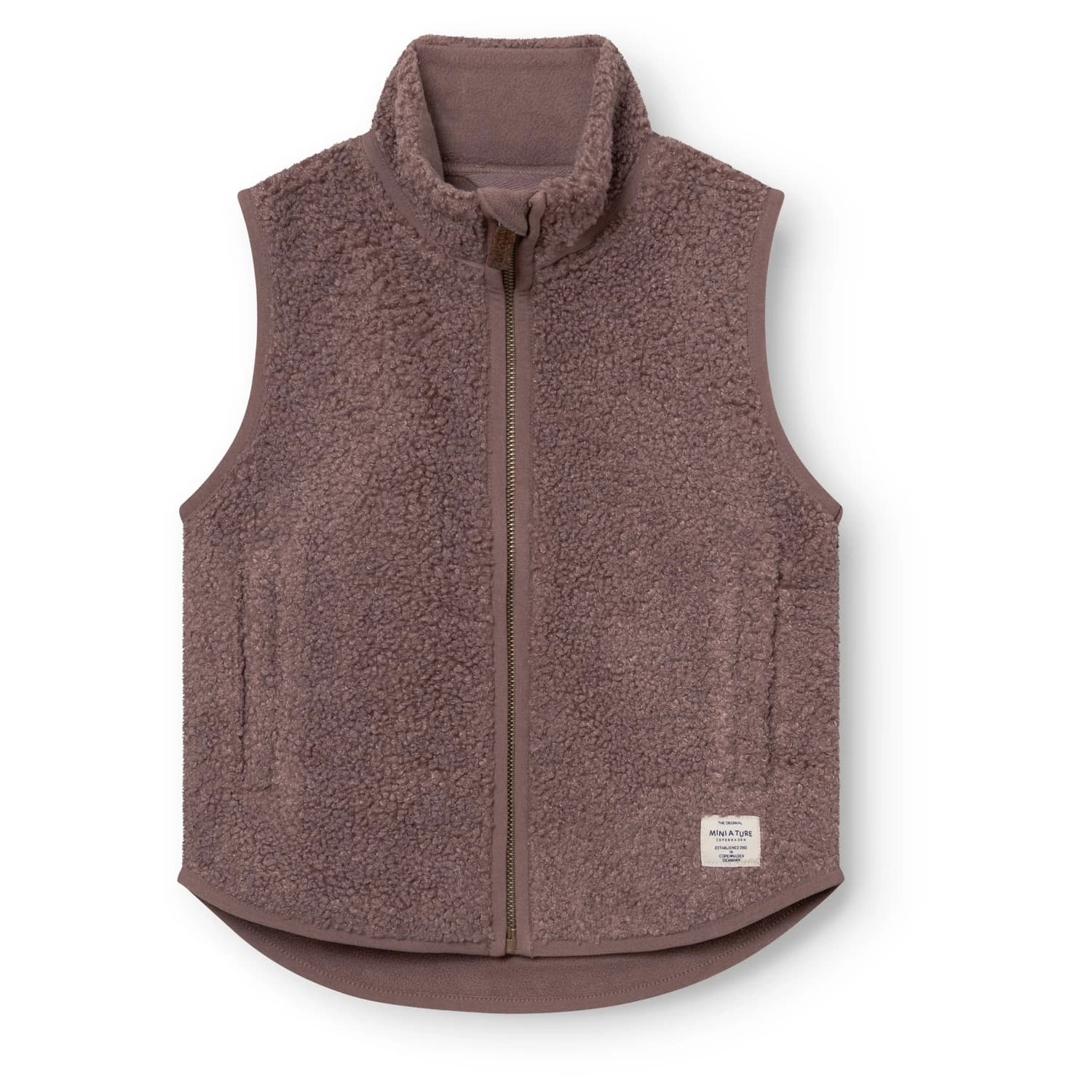 Детски поларен елек Mini A Ture Kid's Matbattal Fleece vest - Peppercorn Plum