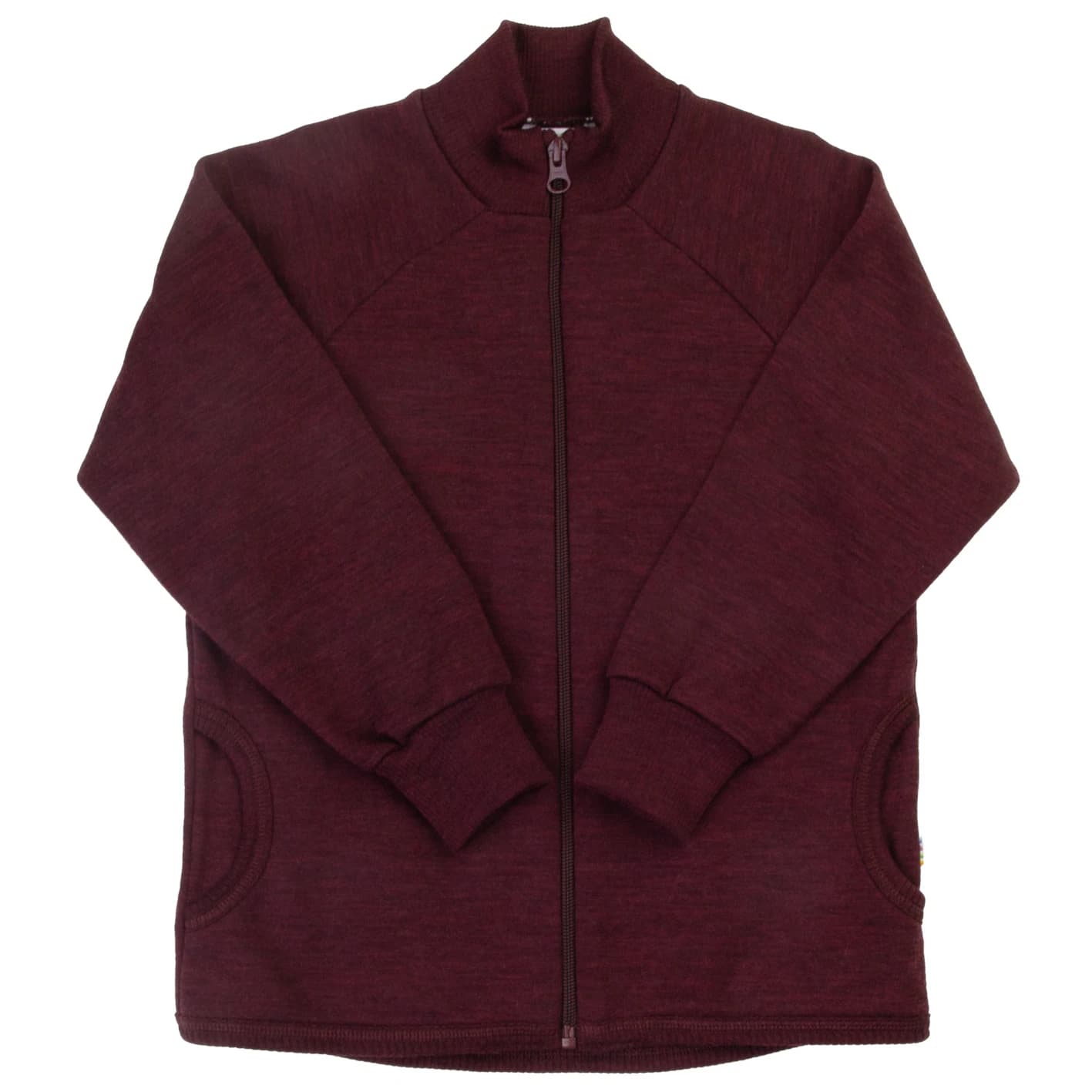 Детско вълнено яке Joha Kid's Cardigan with Zipper Merino jacket - Burgundy