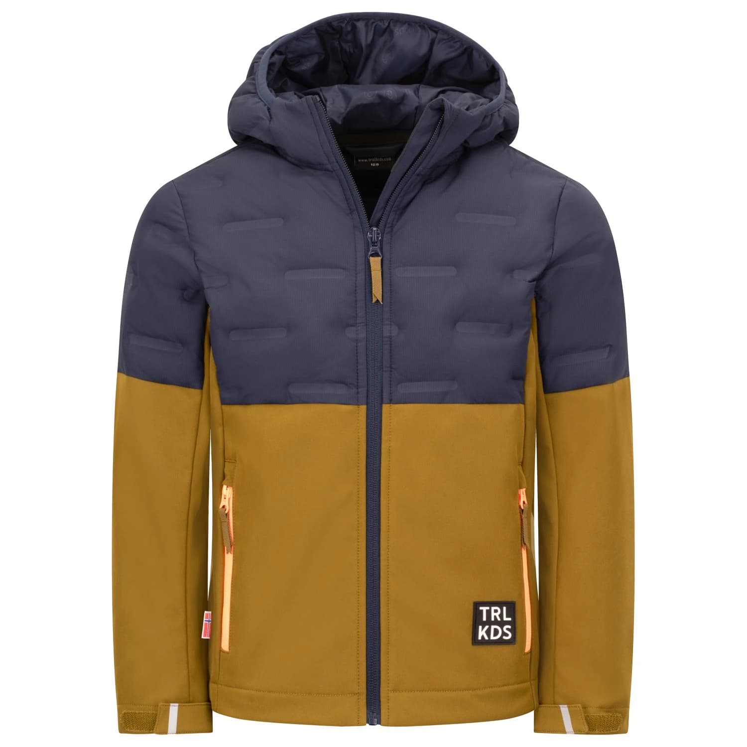 Детско софтшел яке Trollkids Kid's Helgeland Jacket Softshell jacket - Navy / Spruce Green