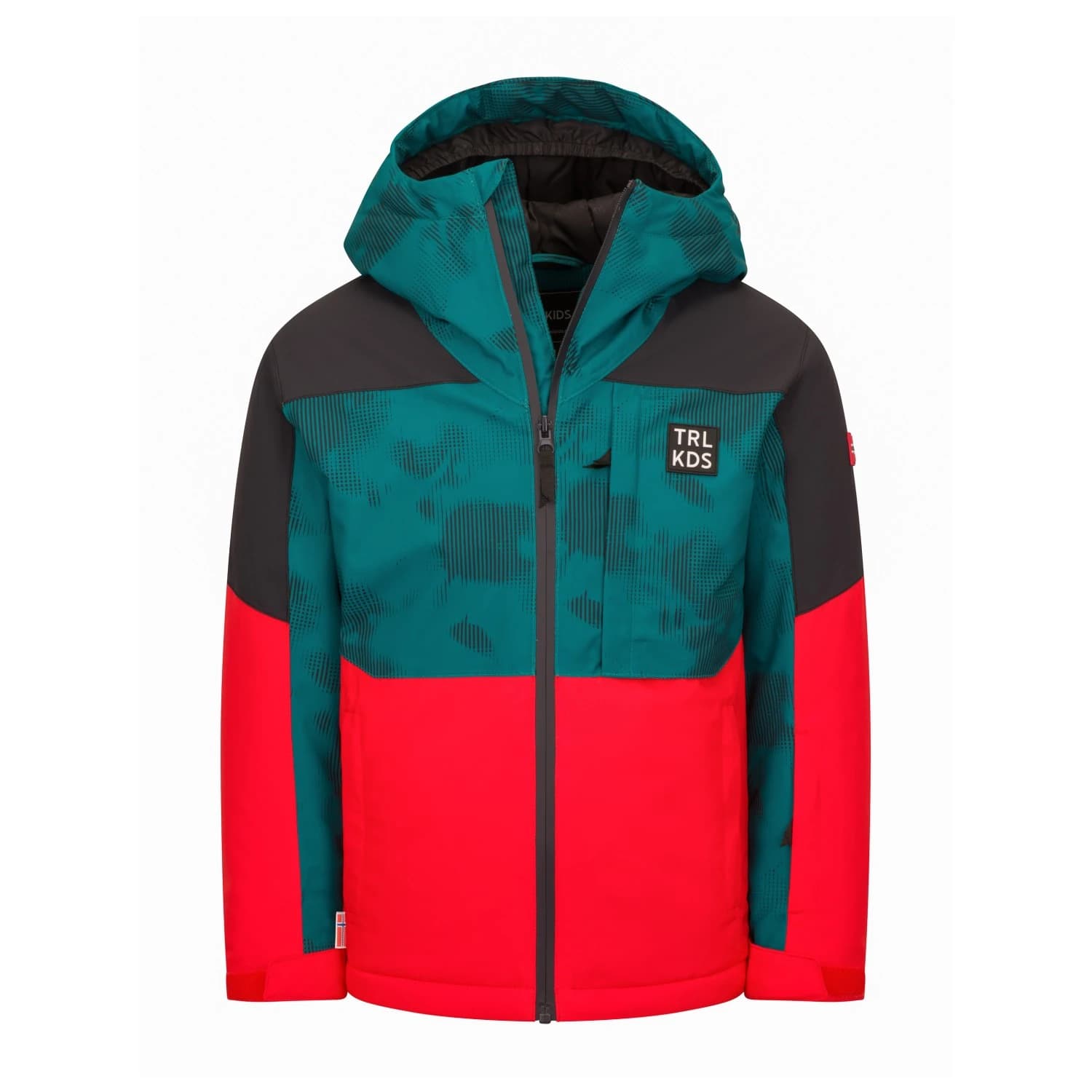 Детско ски яке Trollkids Kid's Lifjell Jacket XT Ski jacket - Chili Red / Dark Cyan