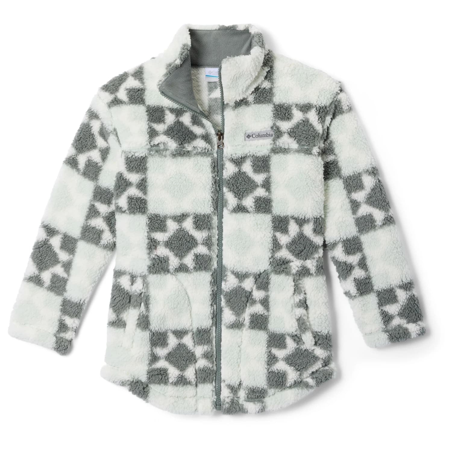 Детско поларено яке Columbia Kid's West Bend Printed Full Zip Fleece jacket - Tea Light / Cozy Quilt