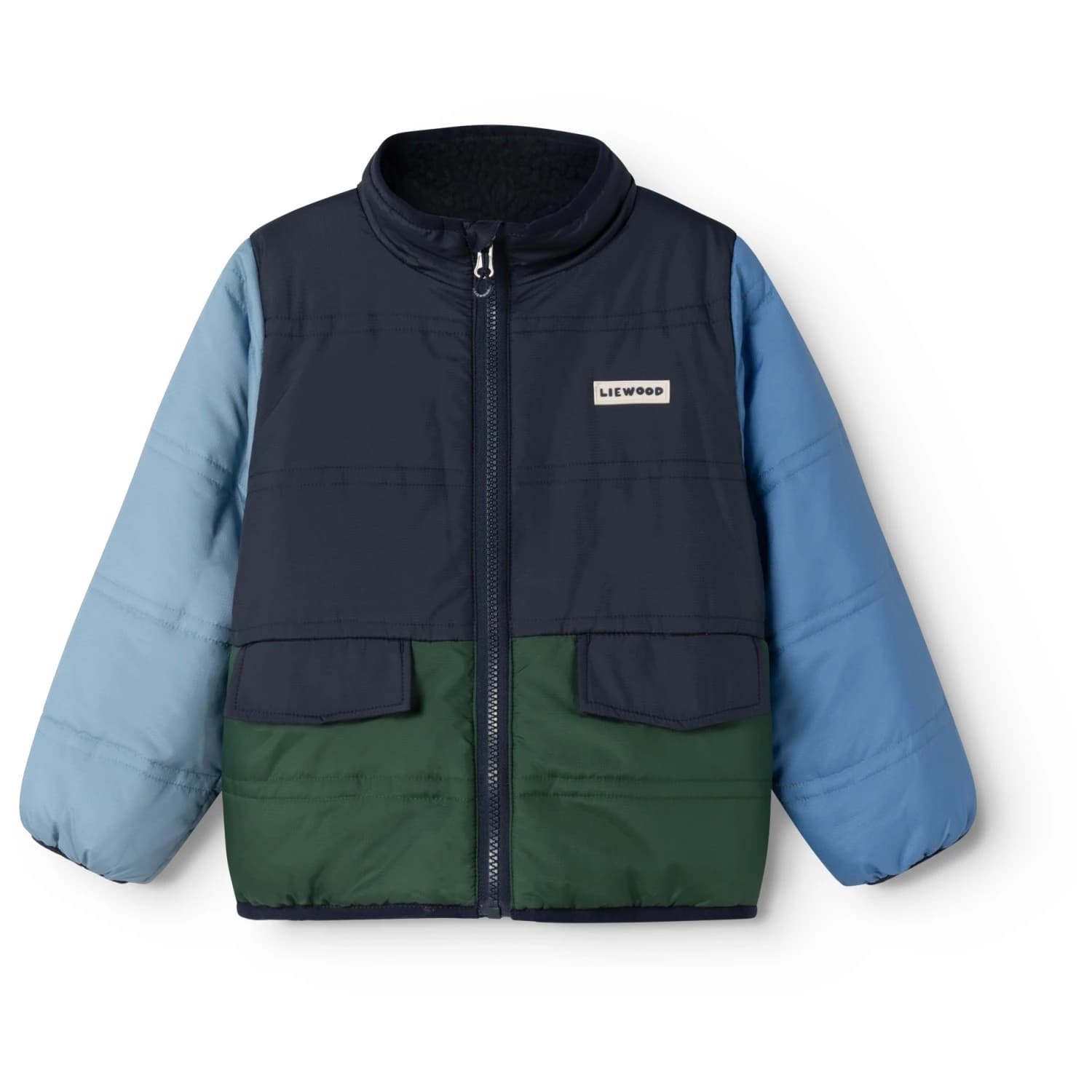 Детско синтетично яке LIEWOOD Kid's Franka Reversible Synthetic jacket - Classic Navy Multi Mix