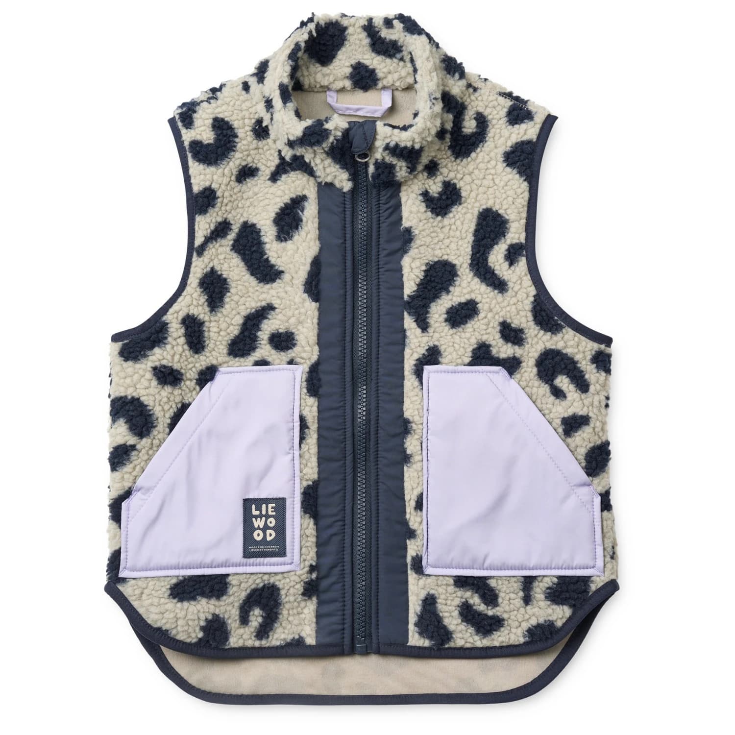 Детски поларен елек LIEWOOD Kid's Noam Pile Vest Fleece vest - Mega Leo / Mist Mix