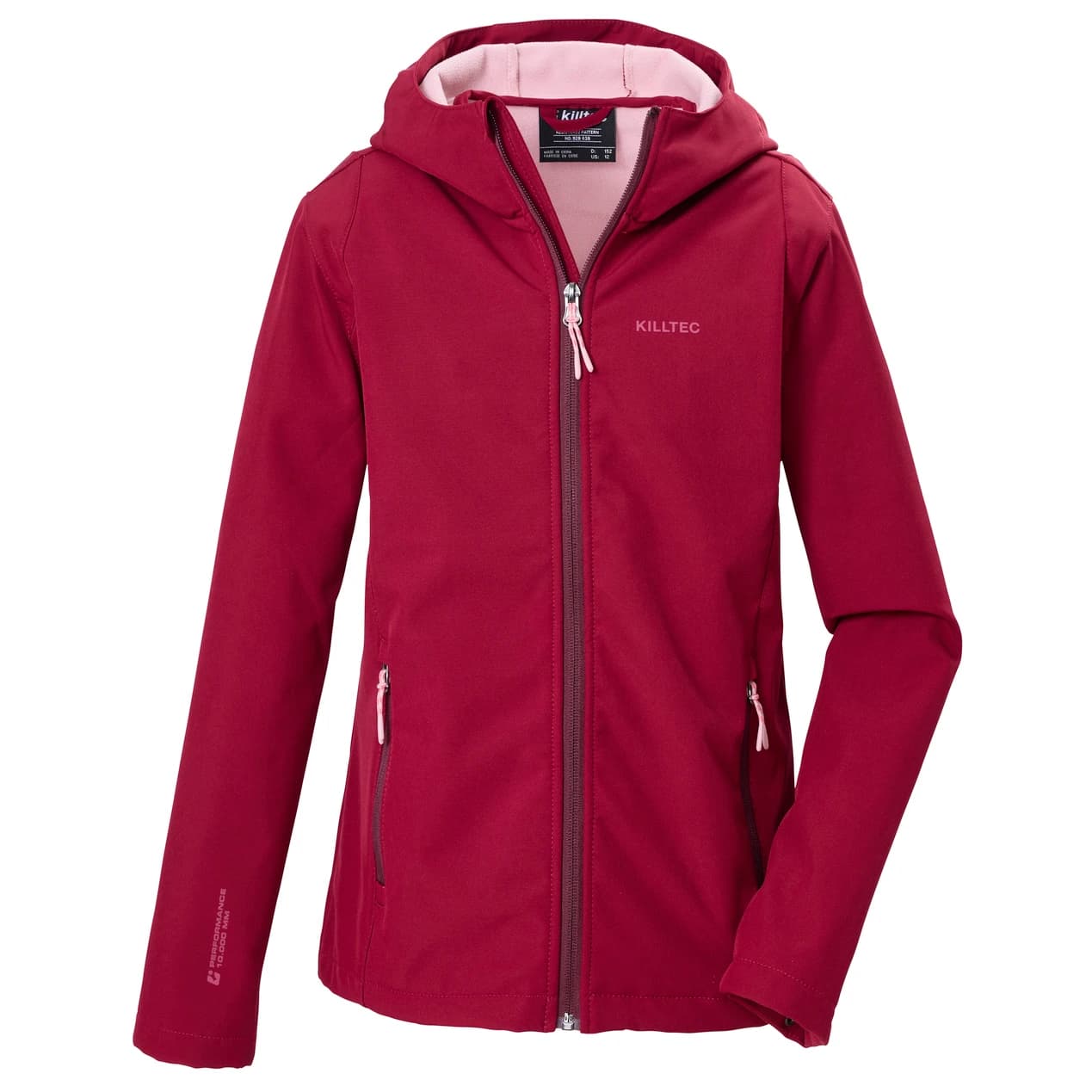Поларено яке killtec Girl's Kow 164 Sftshll Jacket Fleece jacket - Rumba Rot