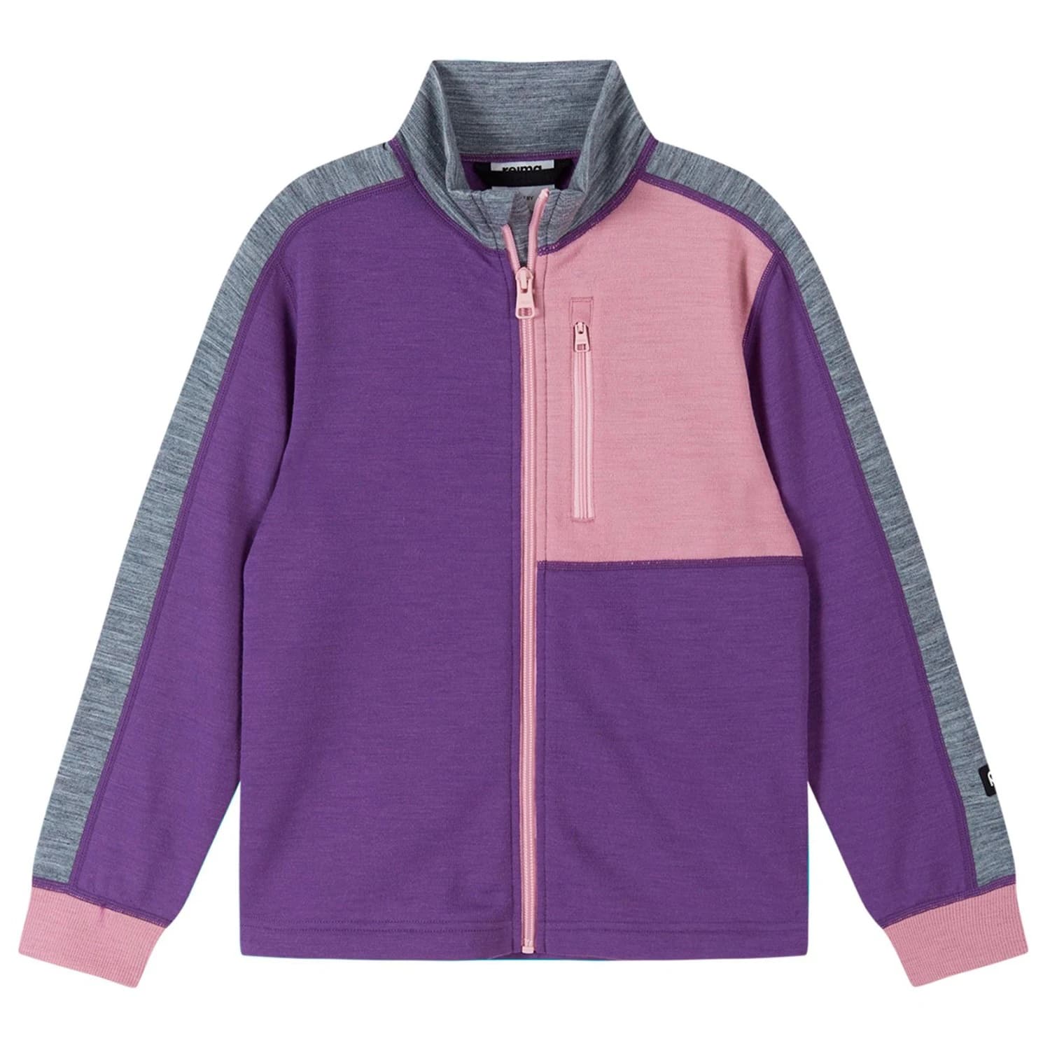Детско вълнено яке Reima Kid's Wool Sweater Merin Wool jacket - Plum Purple
