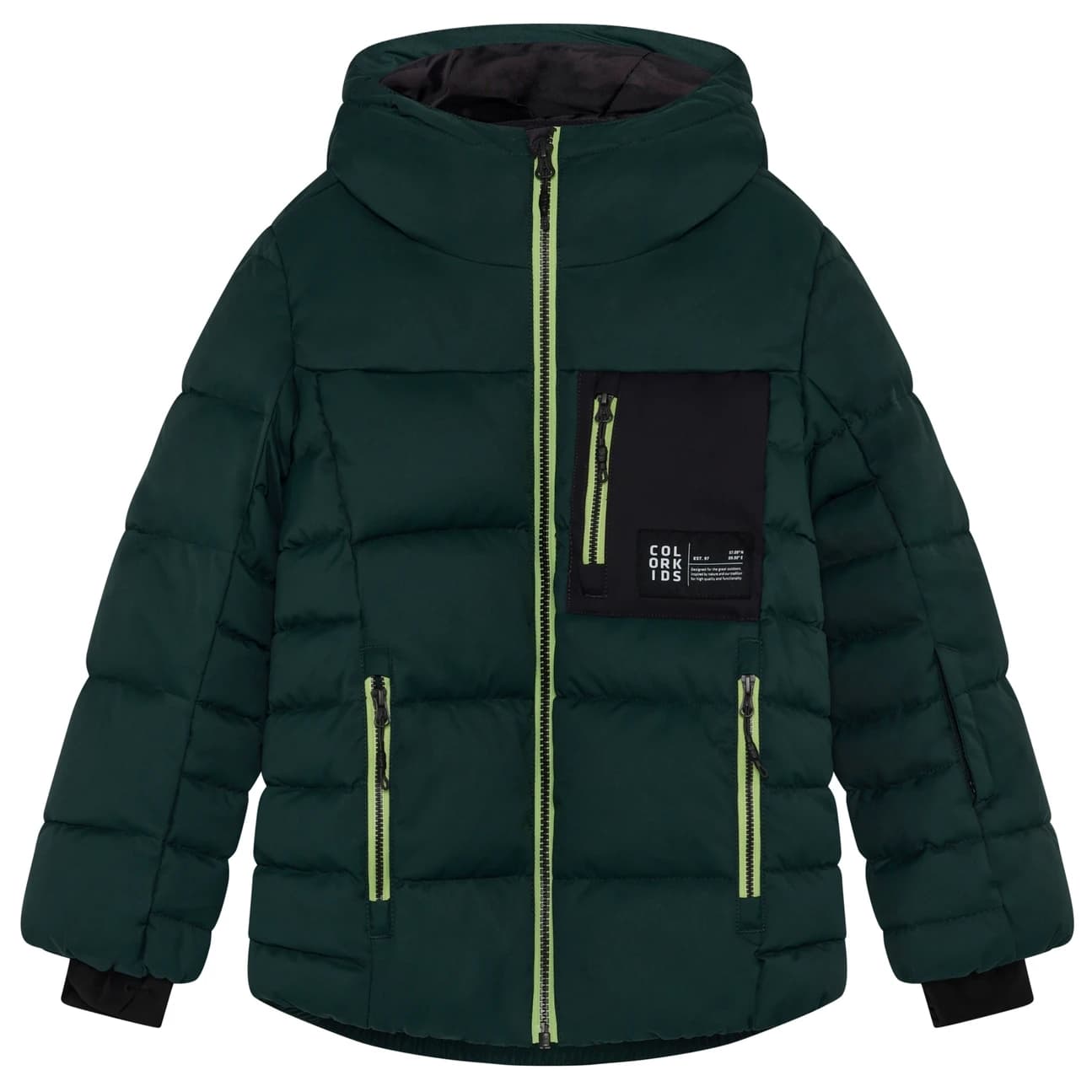 Детско ски яке Color Kids Junior Ski Puffer Jacket Quilt 742765 Ski jacket - Green Gables