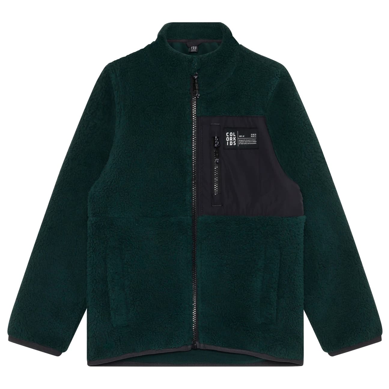 Детско поларено яке Color Kids Kid's Teddy Jacket Fleece jacket - Green Gables