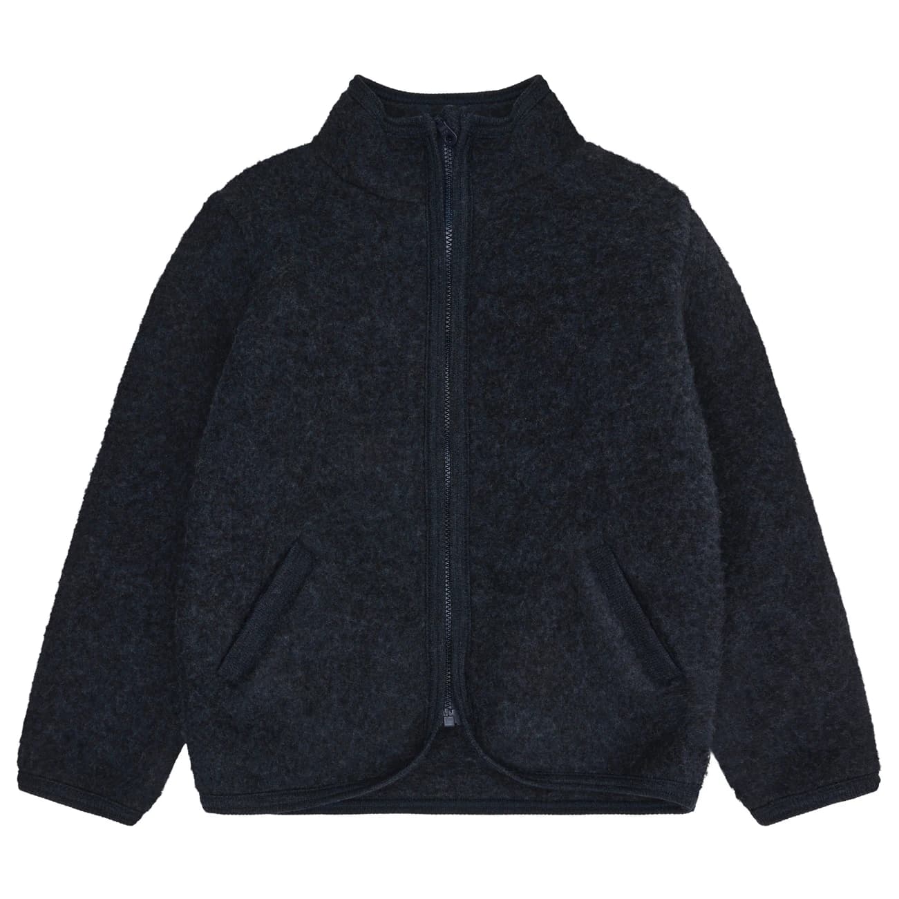 Детско вълнено яке Huttelihut Kid's Jacket Wool Fleece Merino jacket - Navy Melange