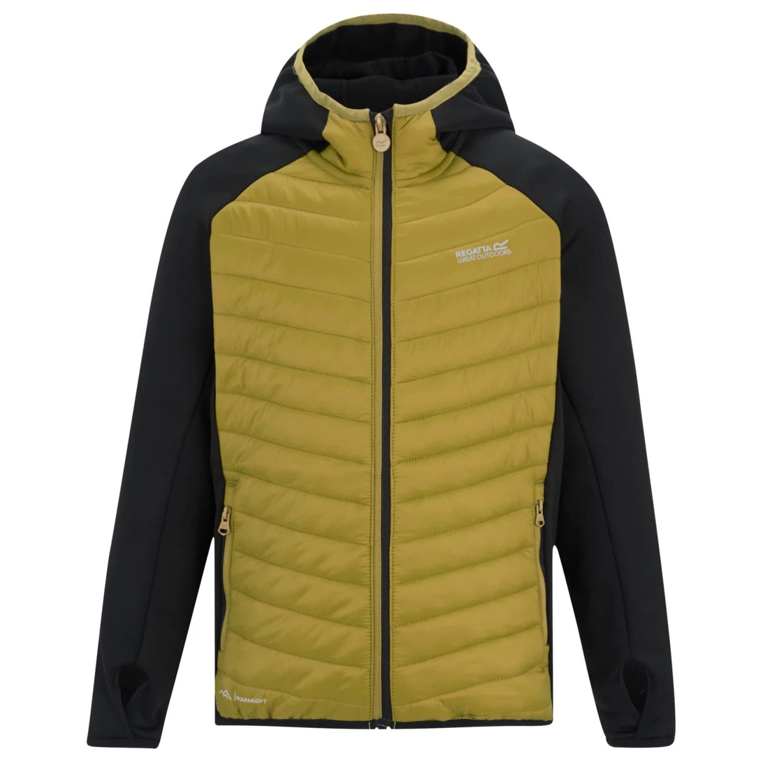 Детско поларено яке Regatta Kid's Junior Andreson Hybrid Hybrid jacket - Black / Wood Brown