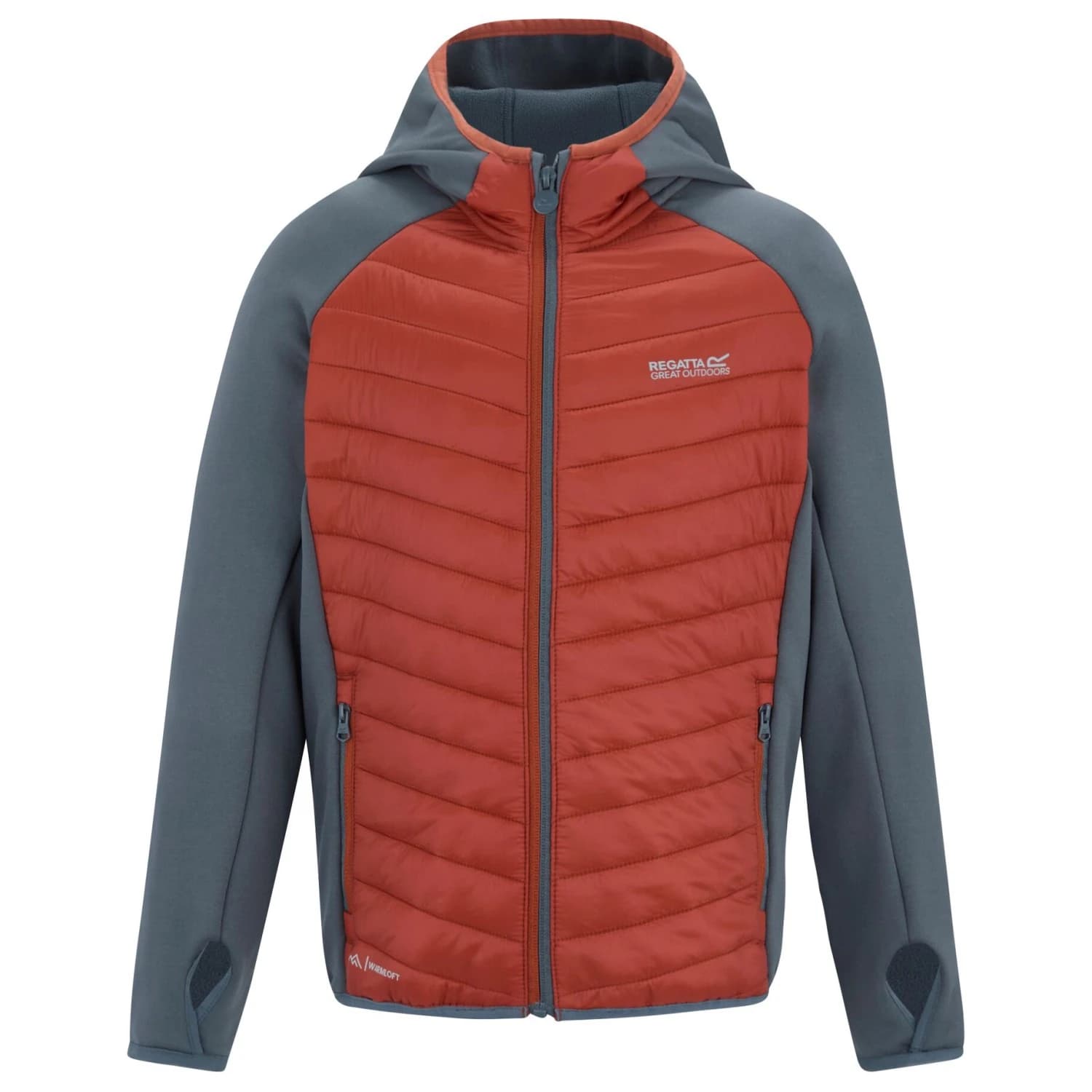 Детско поларено яке Regatta Kid's Junior Andreson Hybrid Hybrid jacket - Dark Storm / Brick