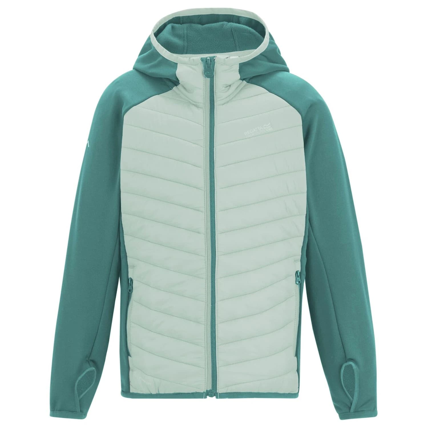 Детско поларено яке Regatta Kid's Junior Andreson Hybrid Hybrid jacket - Ivy Moss / Ocean Mist