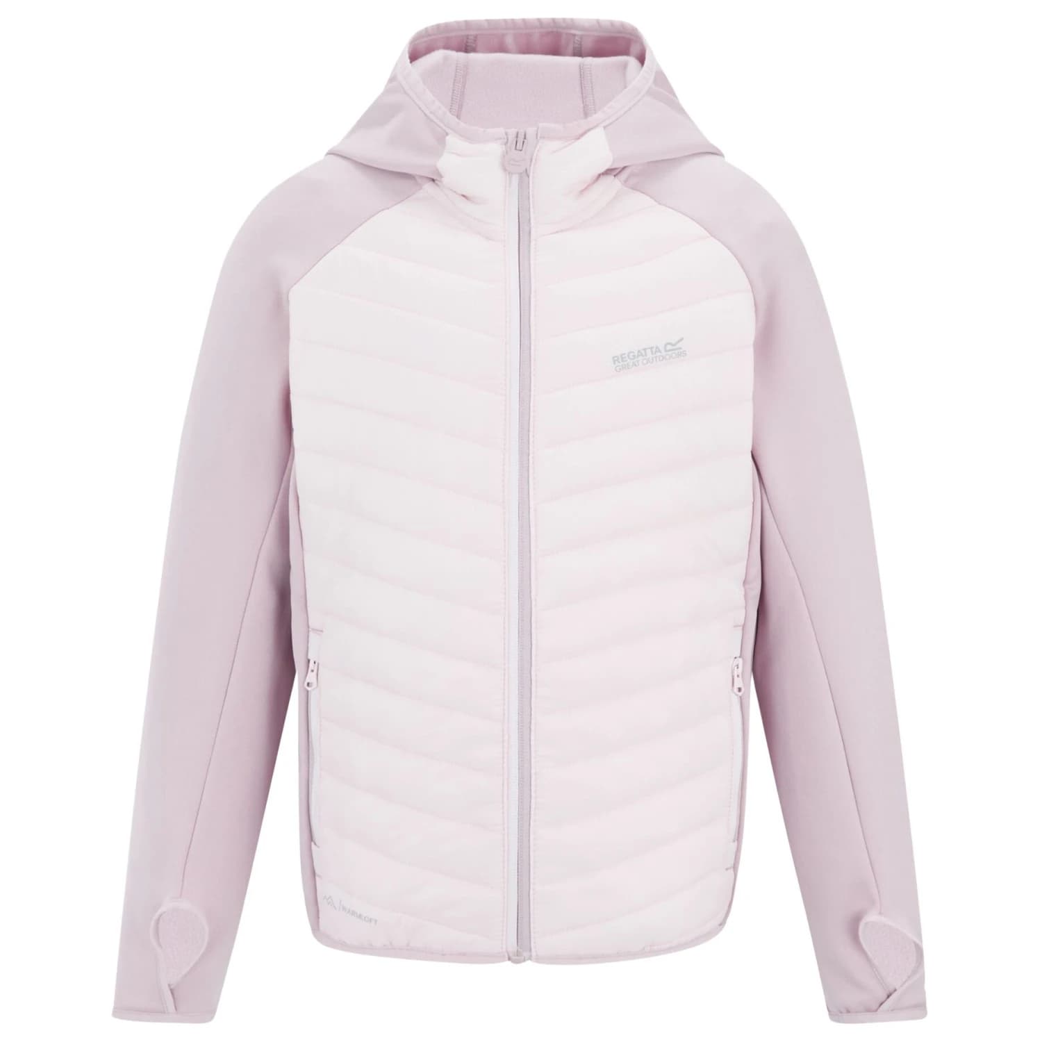 Детско поларено яке Regatta Kid's Junior Andreson Hybrid Hybrid jacket - Powder Lilac / Pink Haze